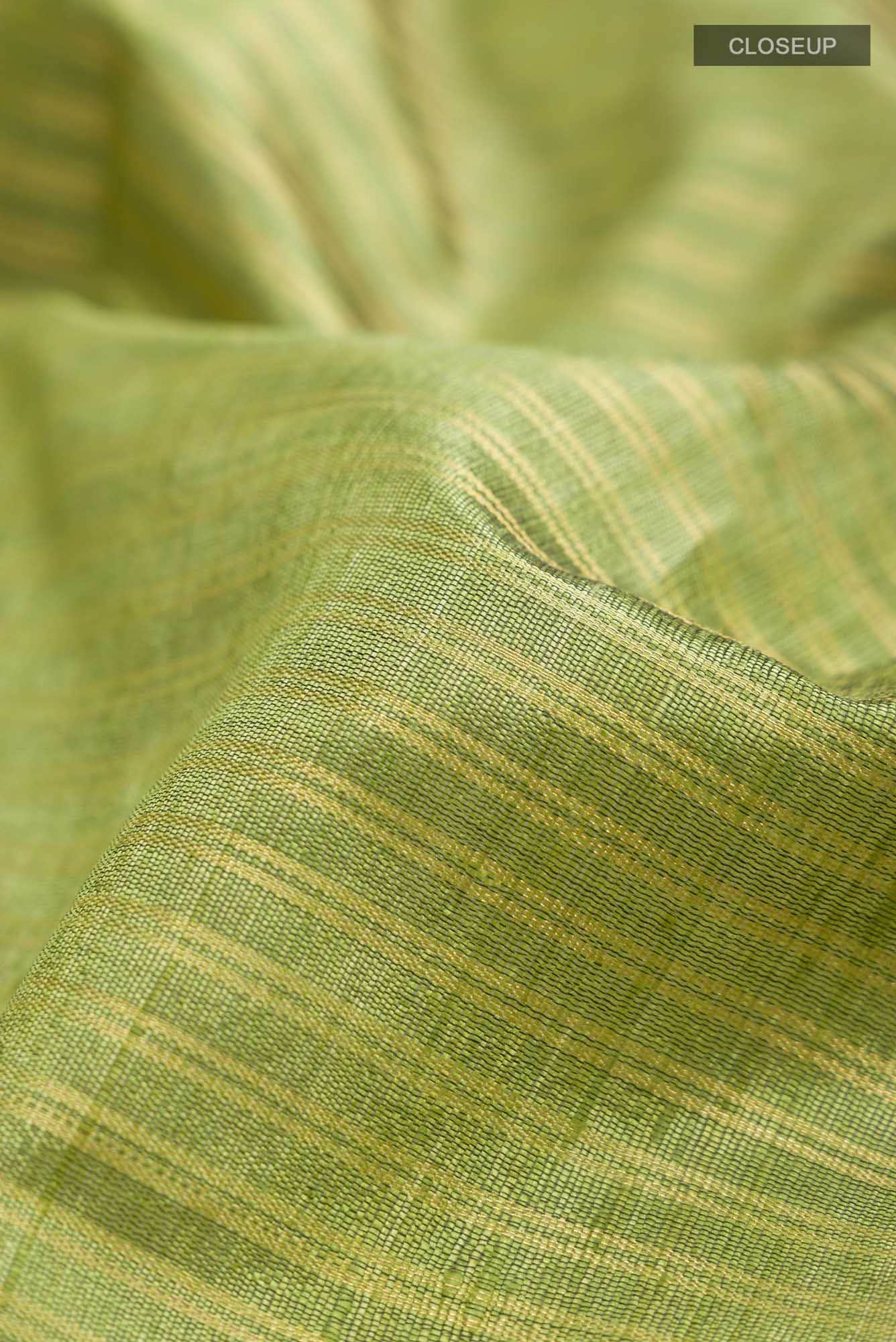 Akira-Olive Green Bhagalpuri Tussar Silk Saree - Image 3