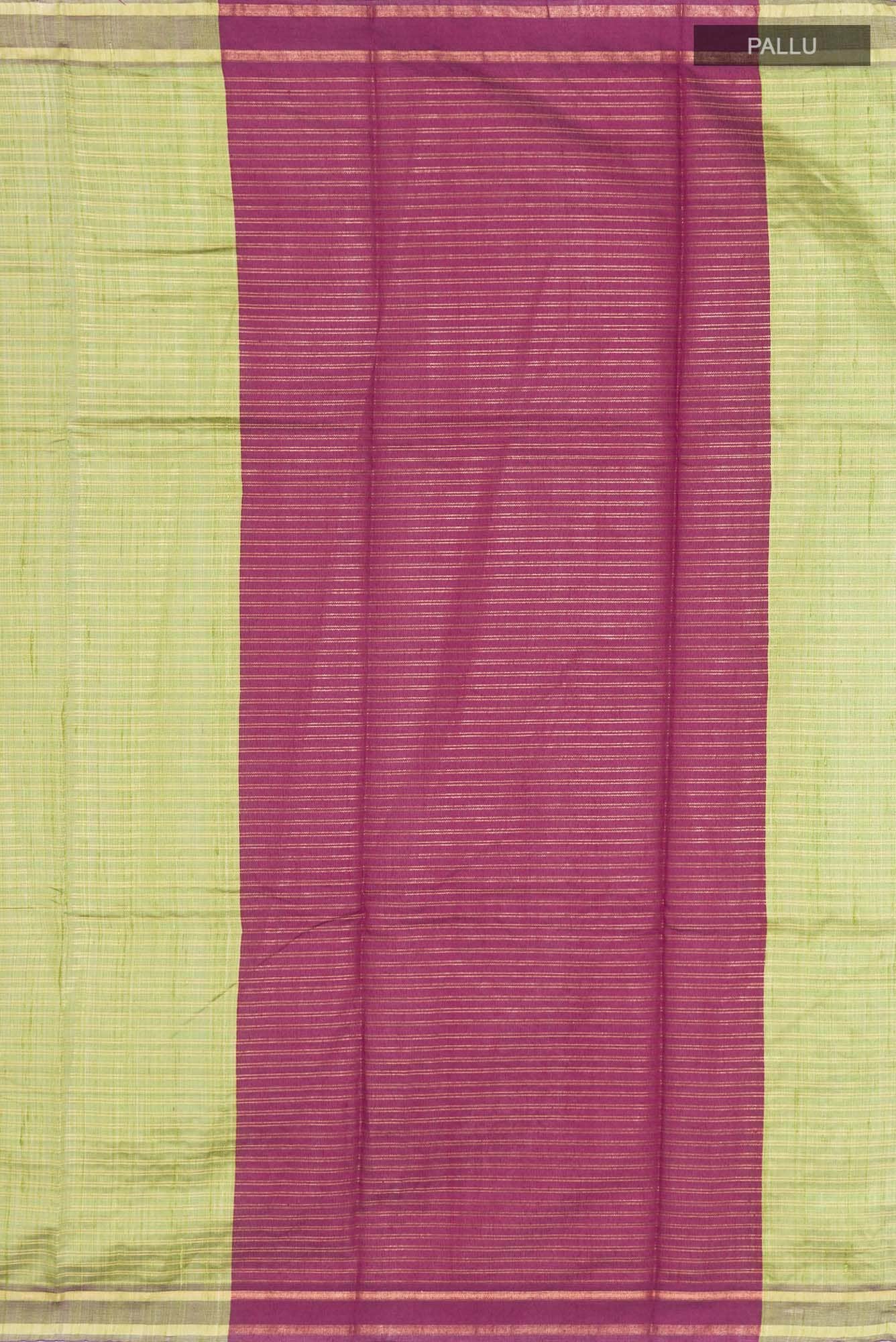 Akira-Olive Green Bhagalpuri Tussar Silk Saree - Image 5