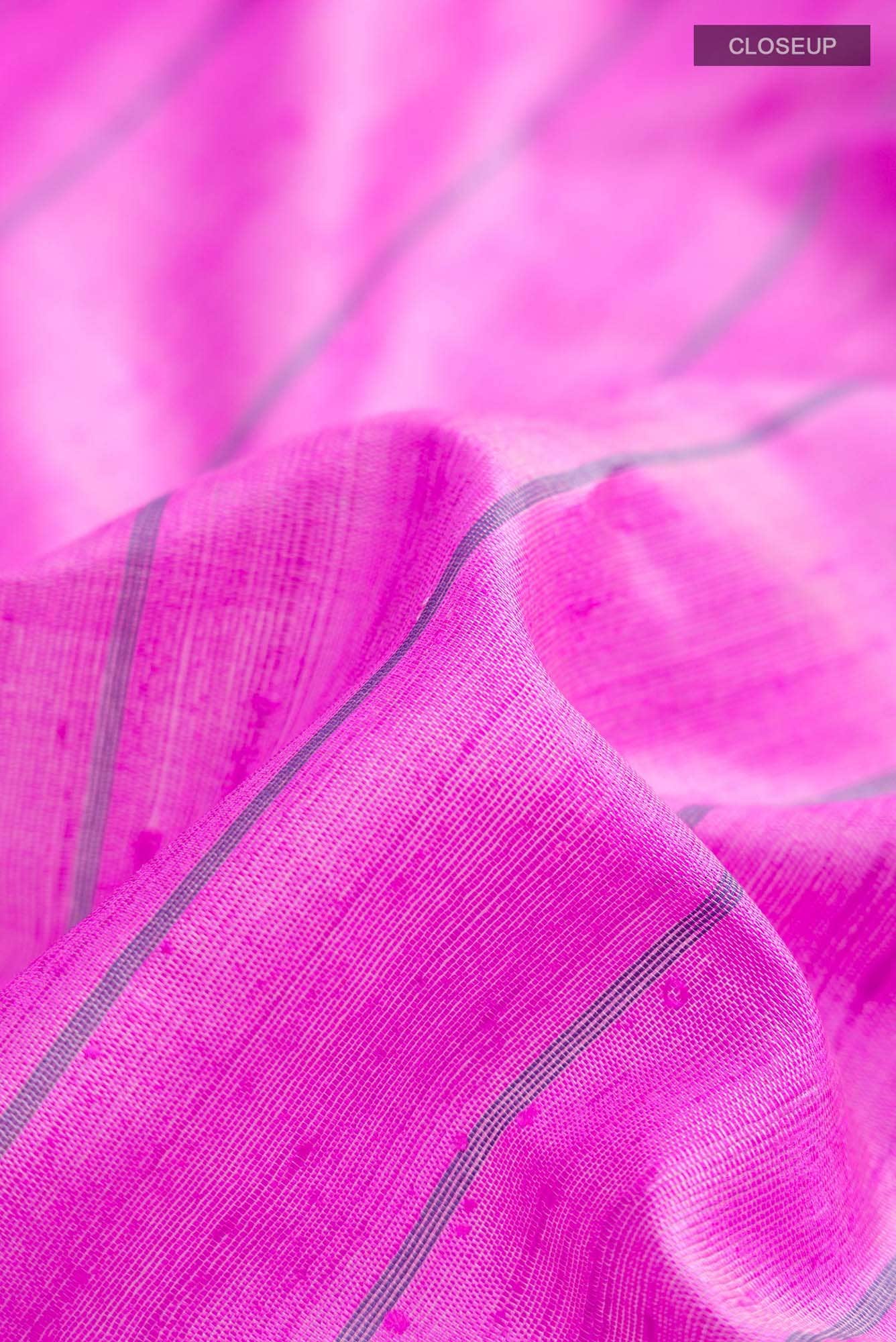 Amisha-Pink Bhagalpuri Tussar Silk Saree - Image 3