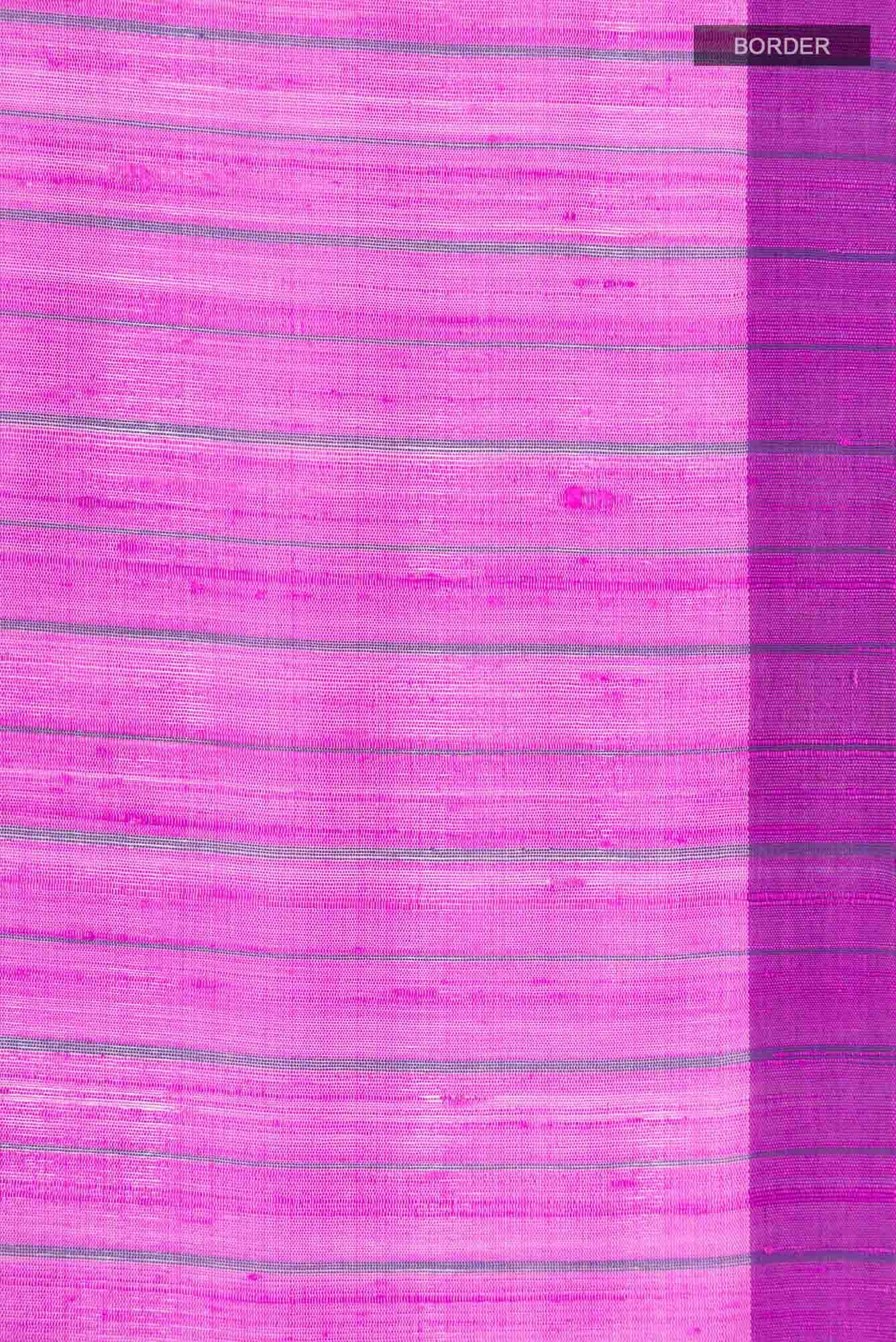 Amisha-Pink Bhagalpuri Tussar Silk Saree - Image 7