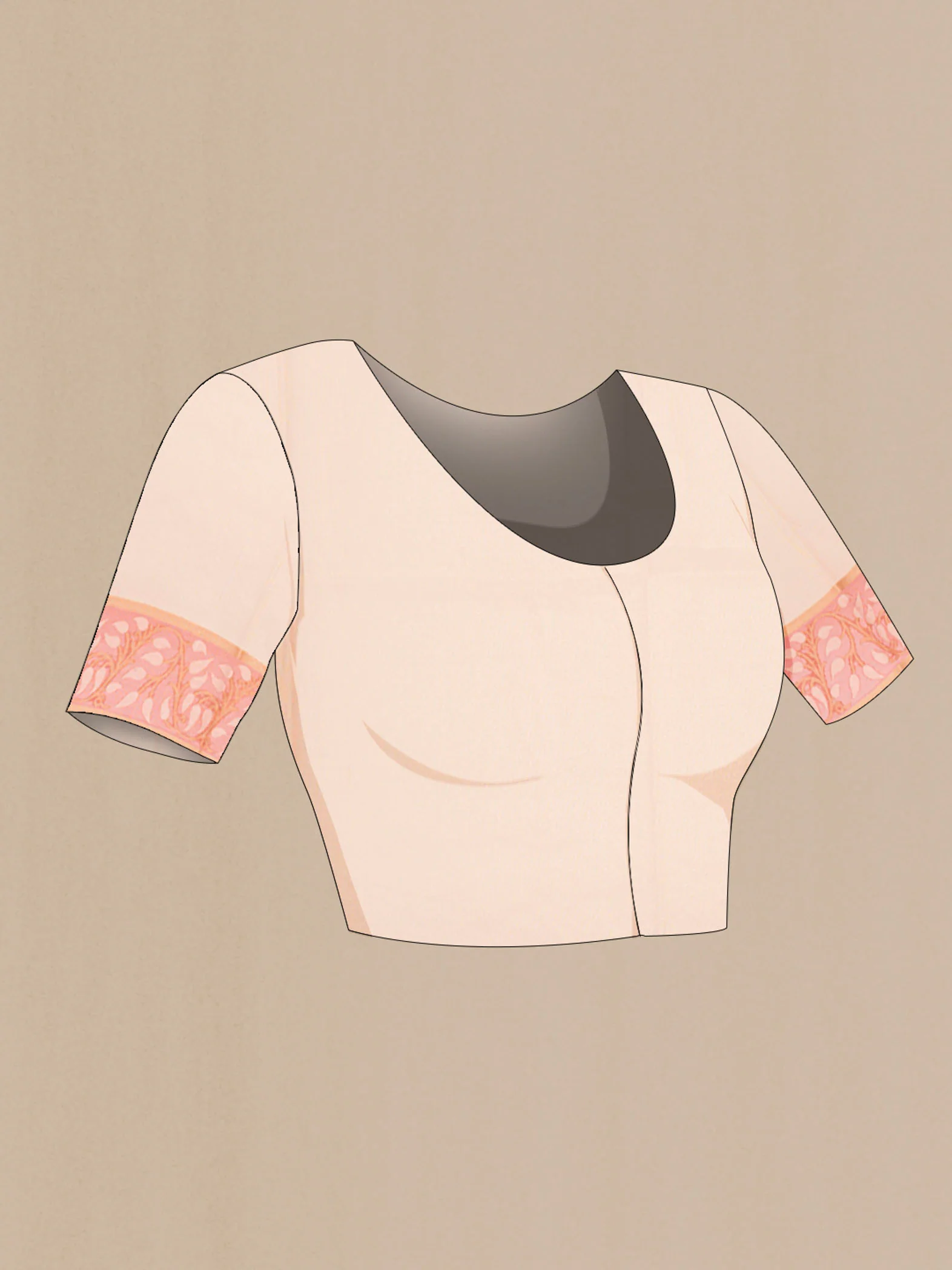 Beige Art Silk Saree - Image 4