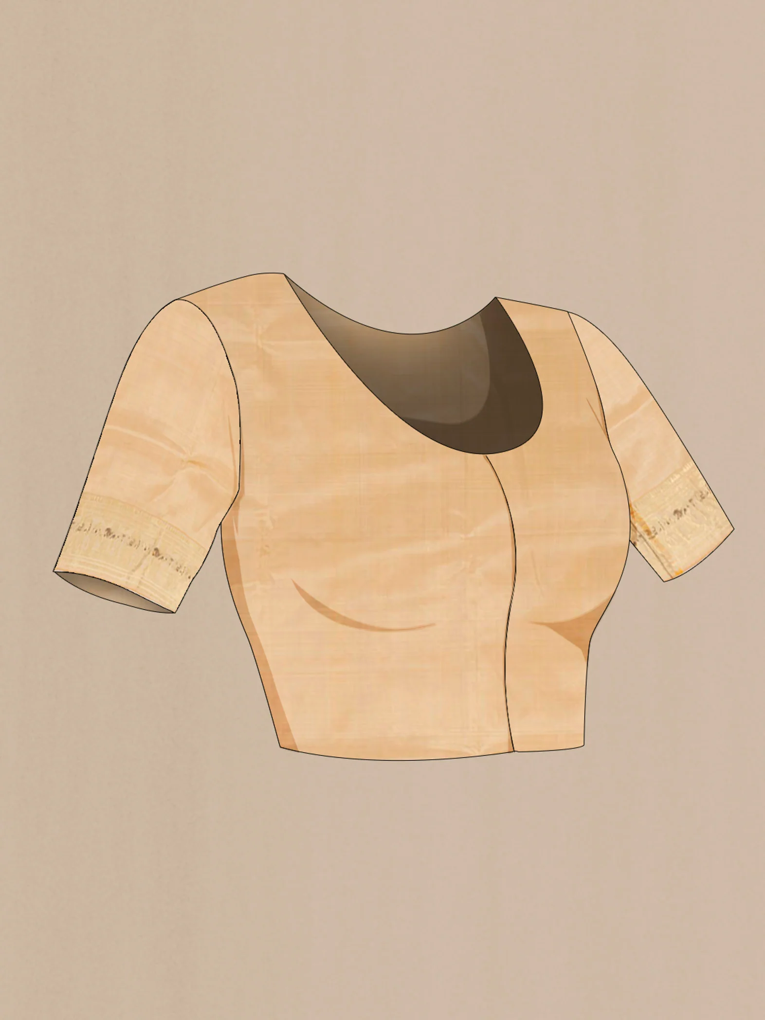 Beige Baluchari Silk Saree - Image 4