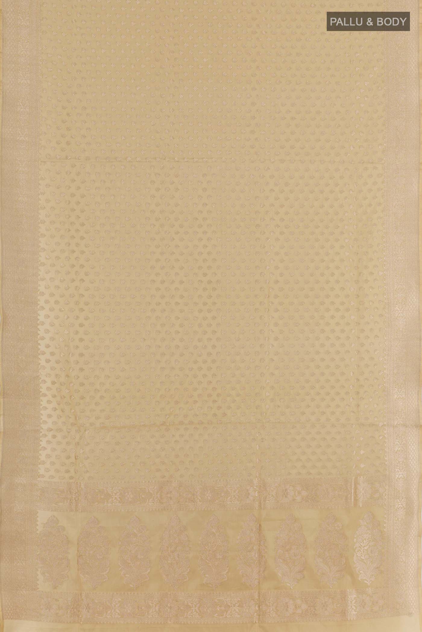 Gold Banarasi Silk Saree - Image 3