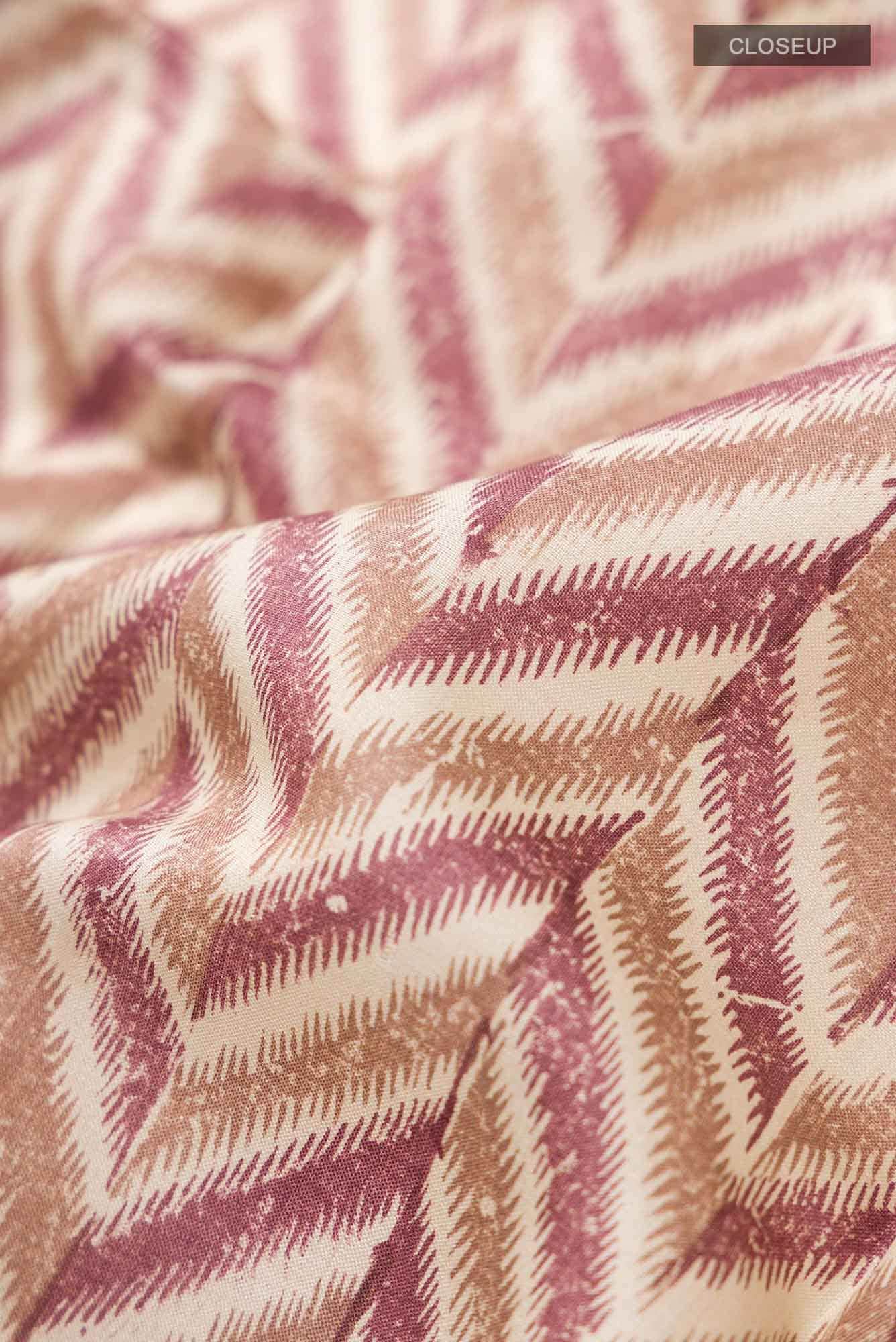 Beige Bhagalpuri Tussar Silk Saree - Image 3