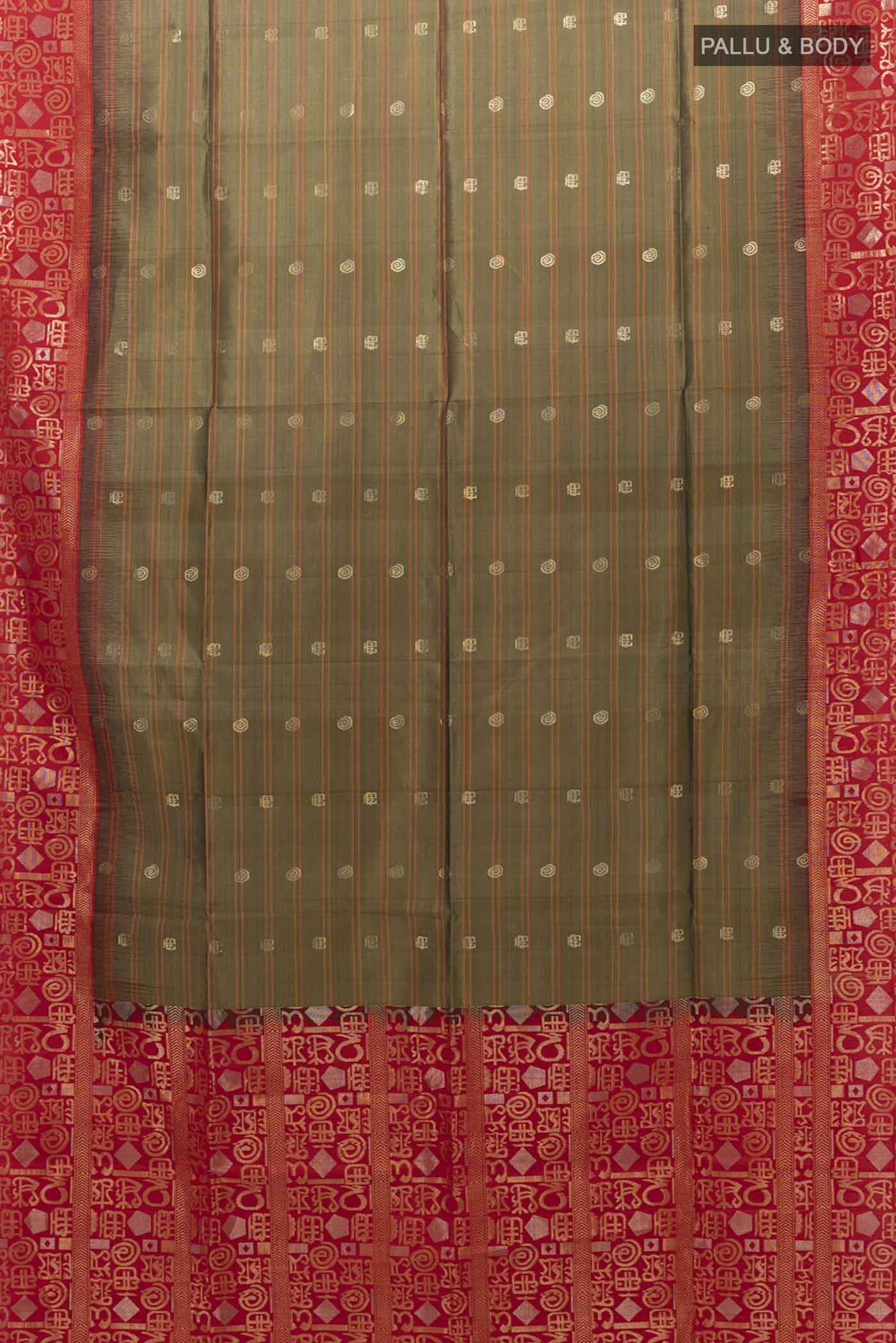 Beige Blended Soft Silk Saree - Image 5