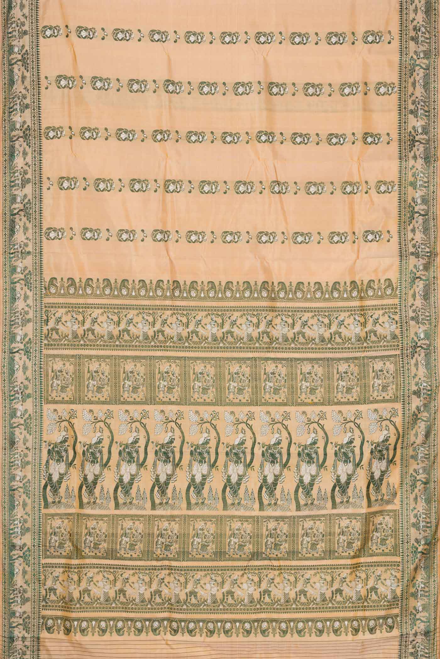Beige Dual Tone Baluchari Silk Saree - Image 6