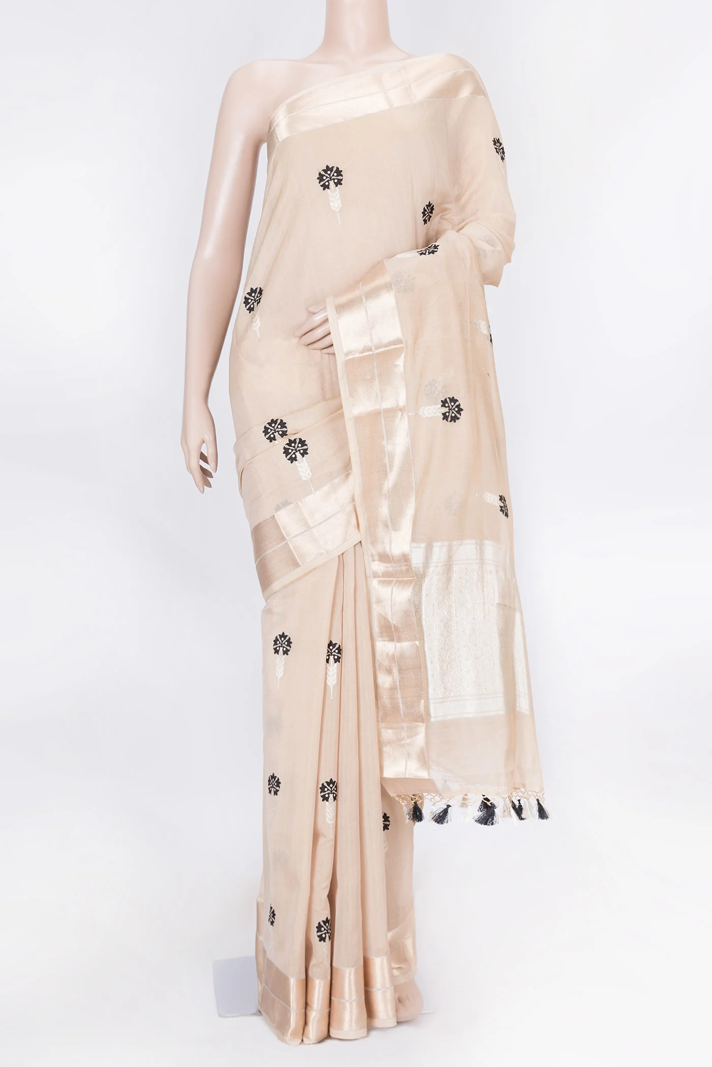 Beige Dual Tone Banarasi Saree