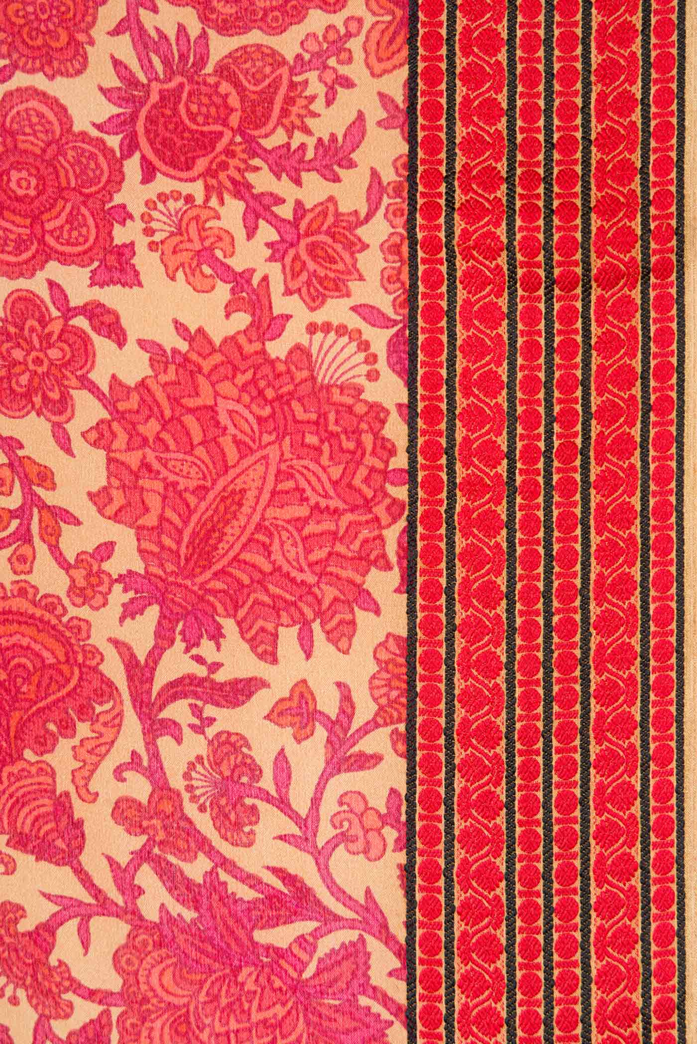 Beige Dual Tone Mysore Georgette Saree - Image 3
