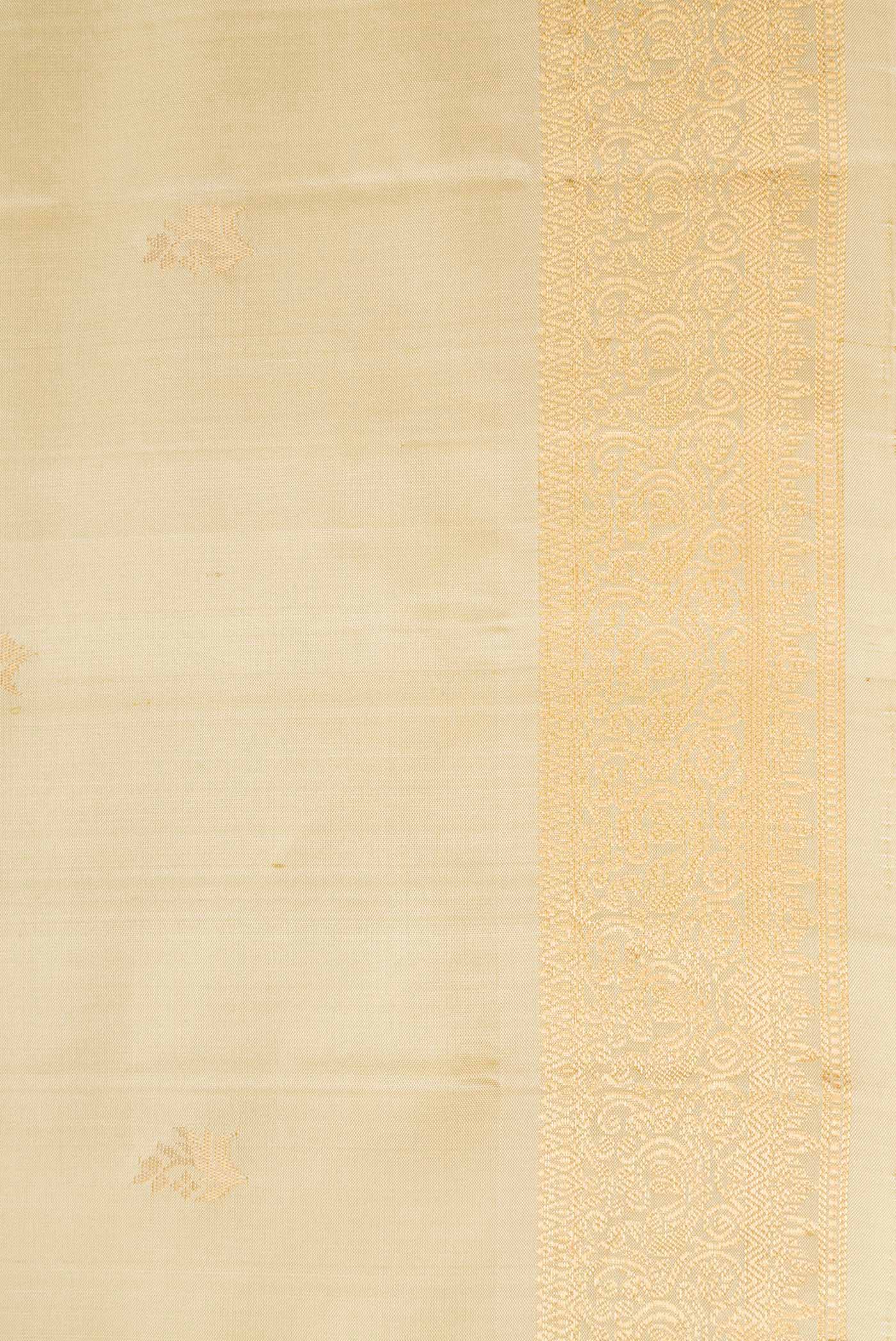 Beige Dual Tone Soft Silk Saree - Image 3