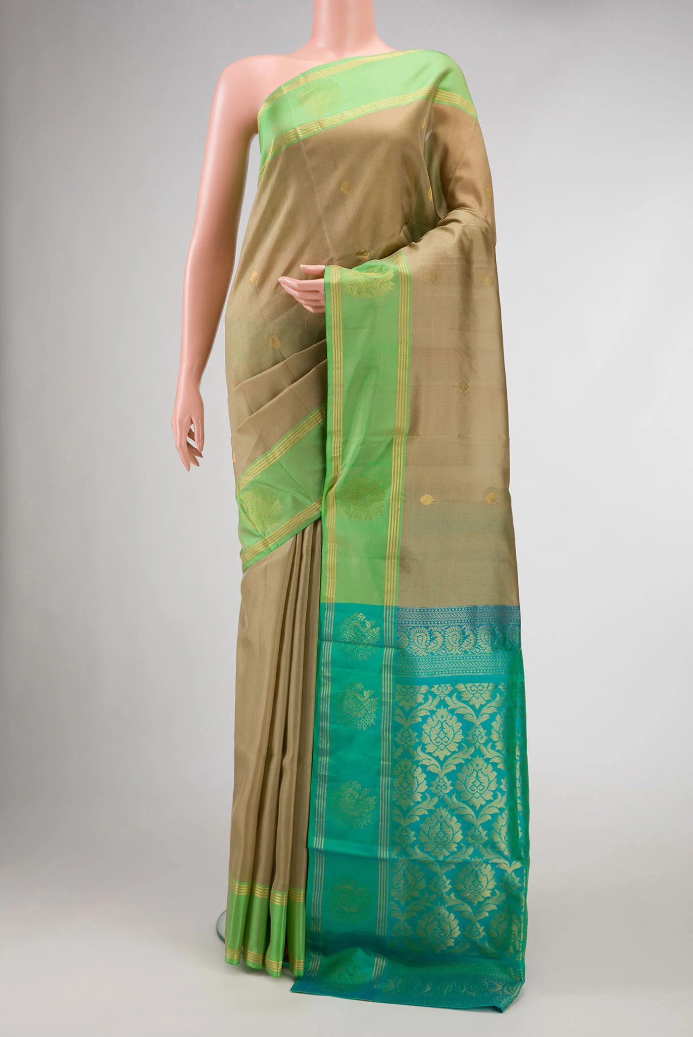 Beige Soft Silk Saree