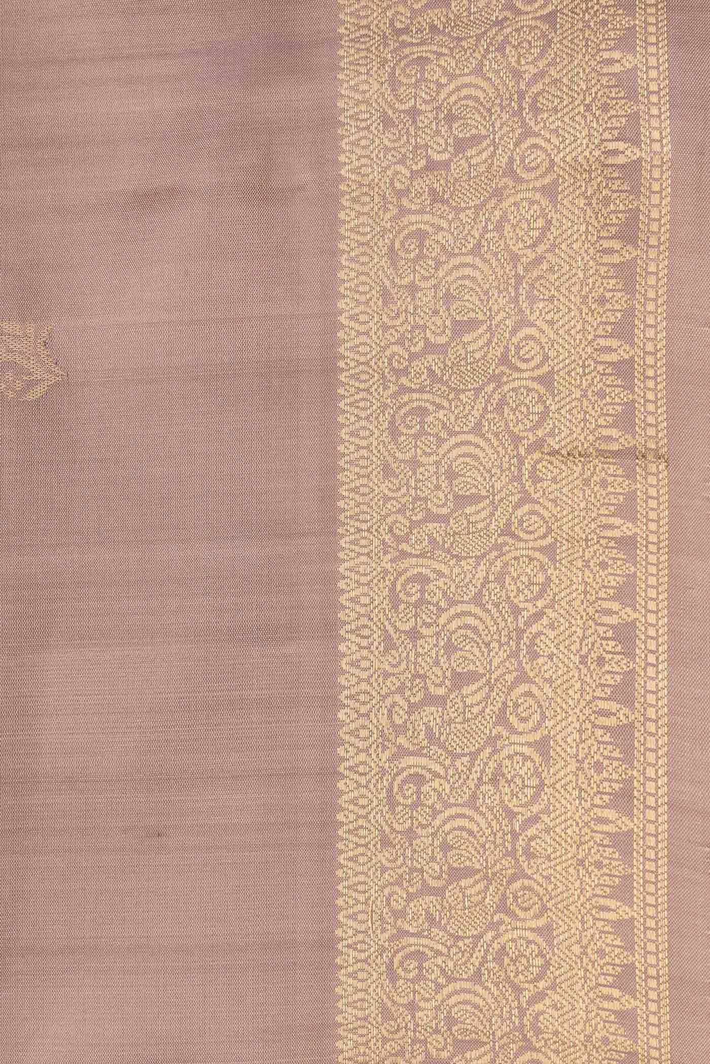 Rose Gold Soft Silk Saree - Image 3