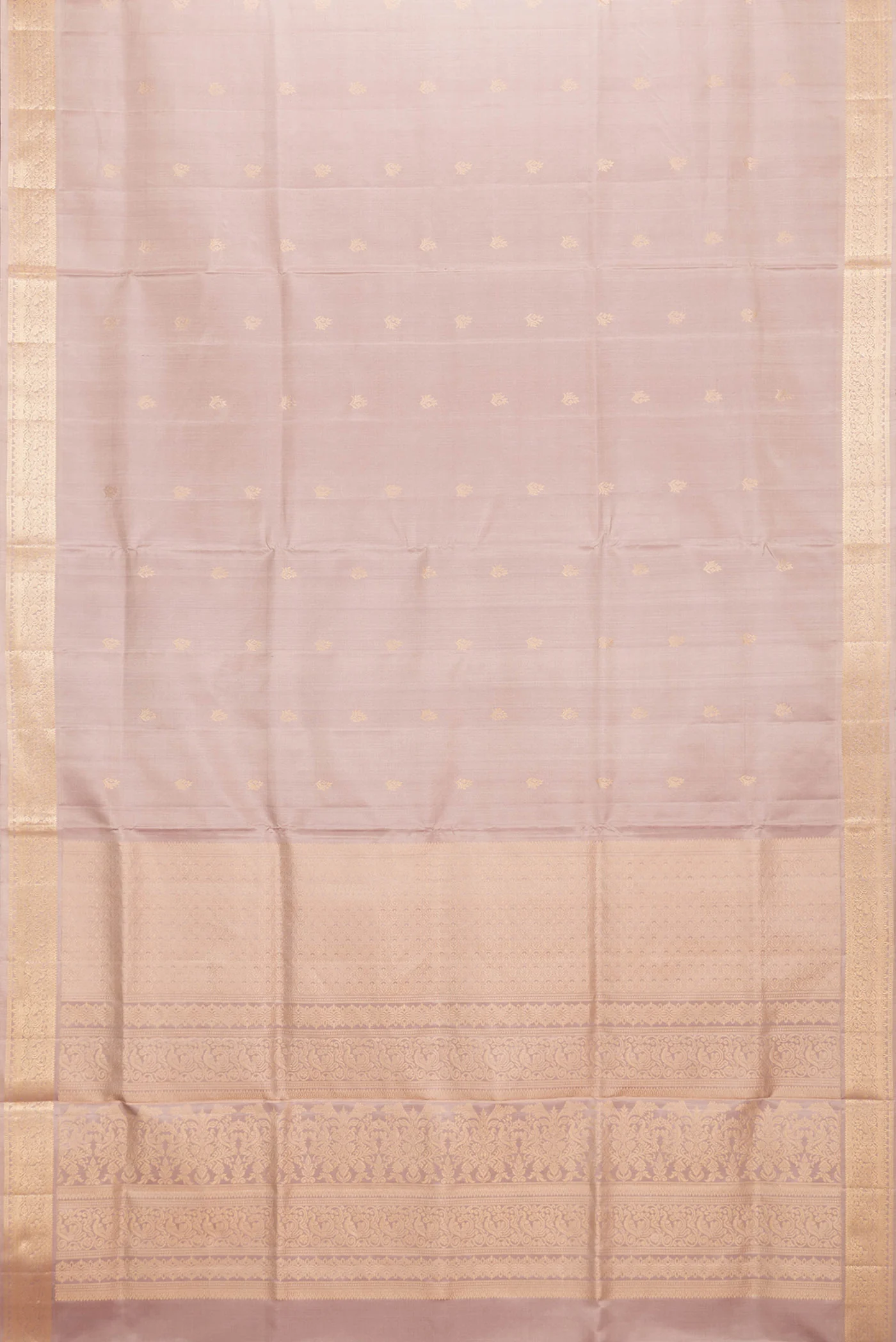 Rose Gold Soft Silk Saree - Image 6