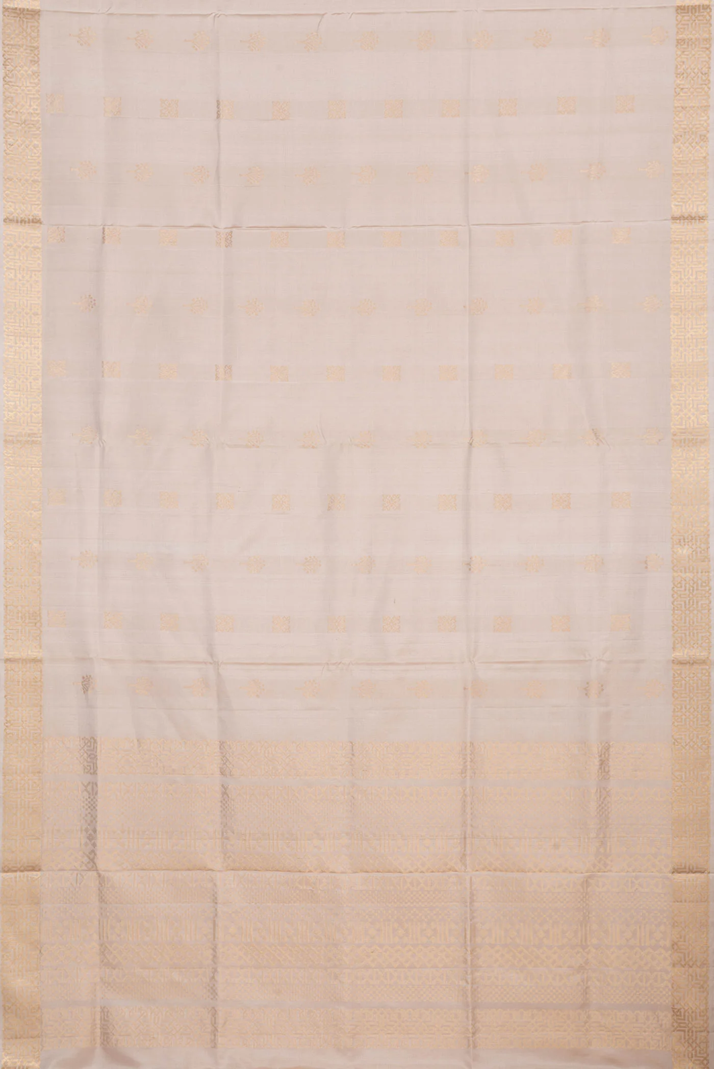 Beige Soft Silk Saree - Image 6