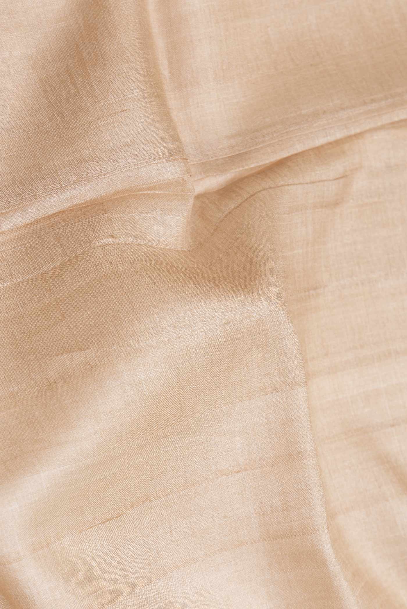 Beige Tussar Saree - Image 2
