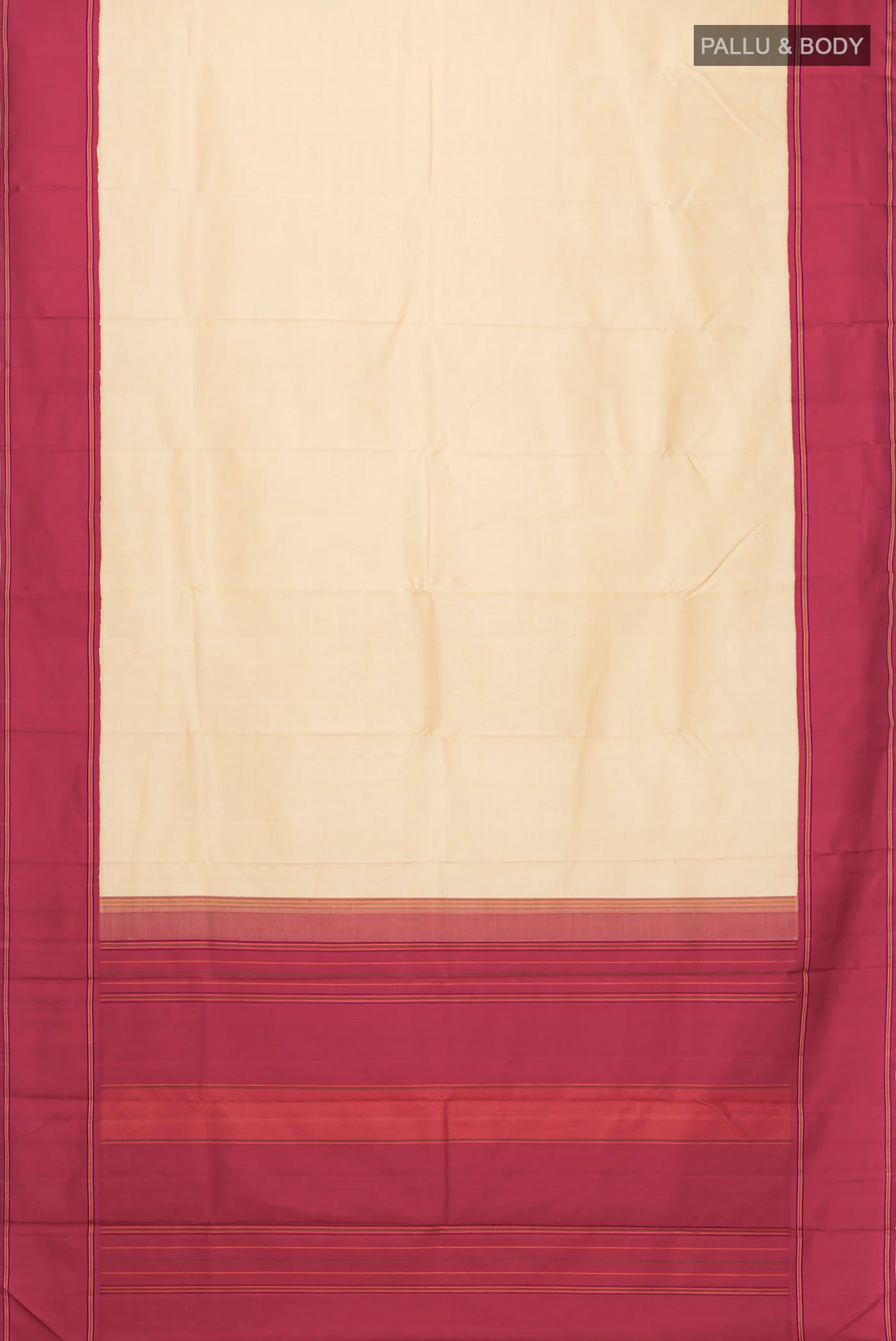 Beige Kanjivaram Silk Saree - Image 6