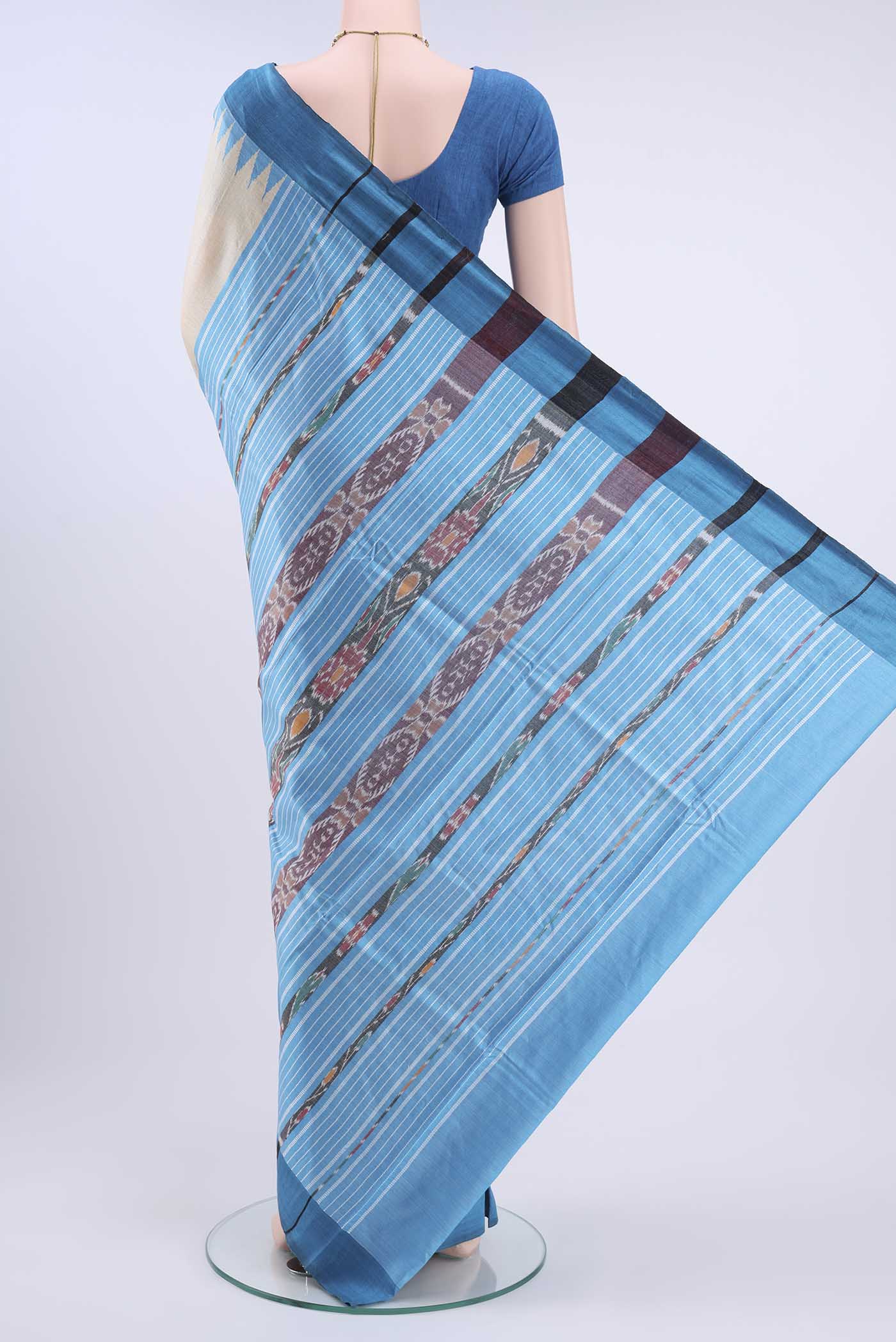 Beige MP Tussar Saree - Image 3