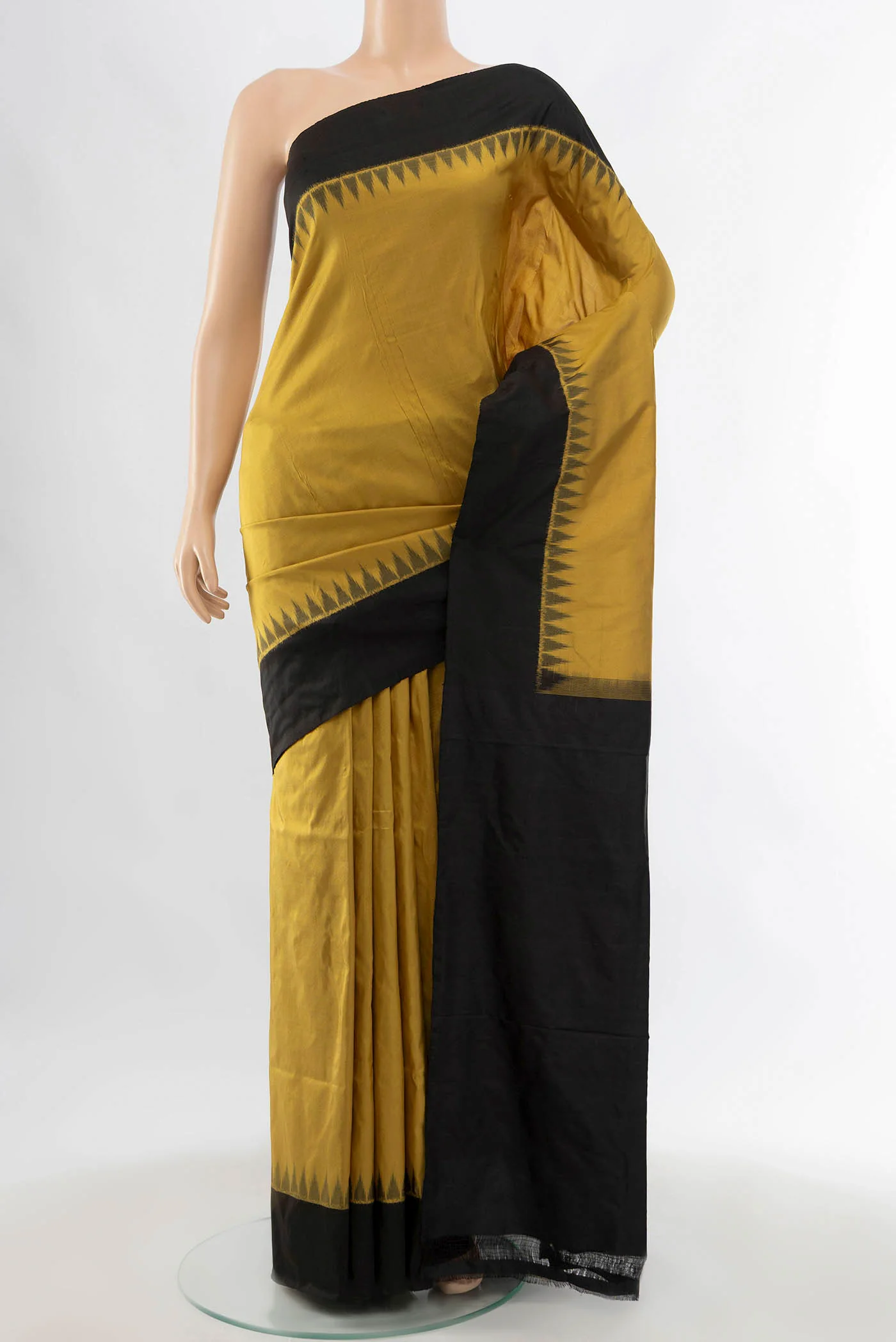 Yellow Pochampally Silk Saree