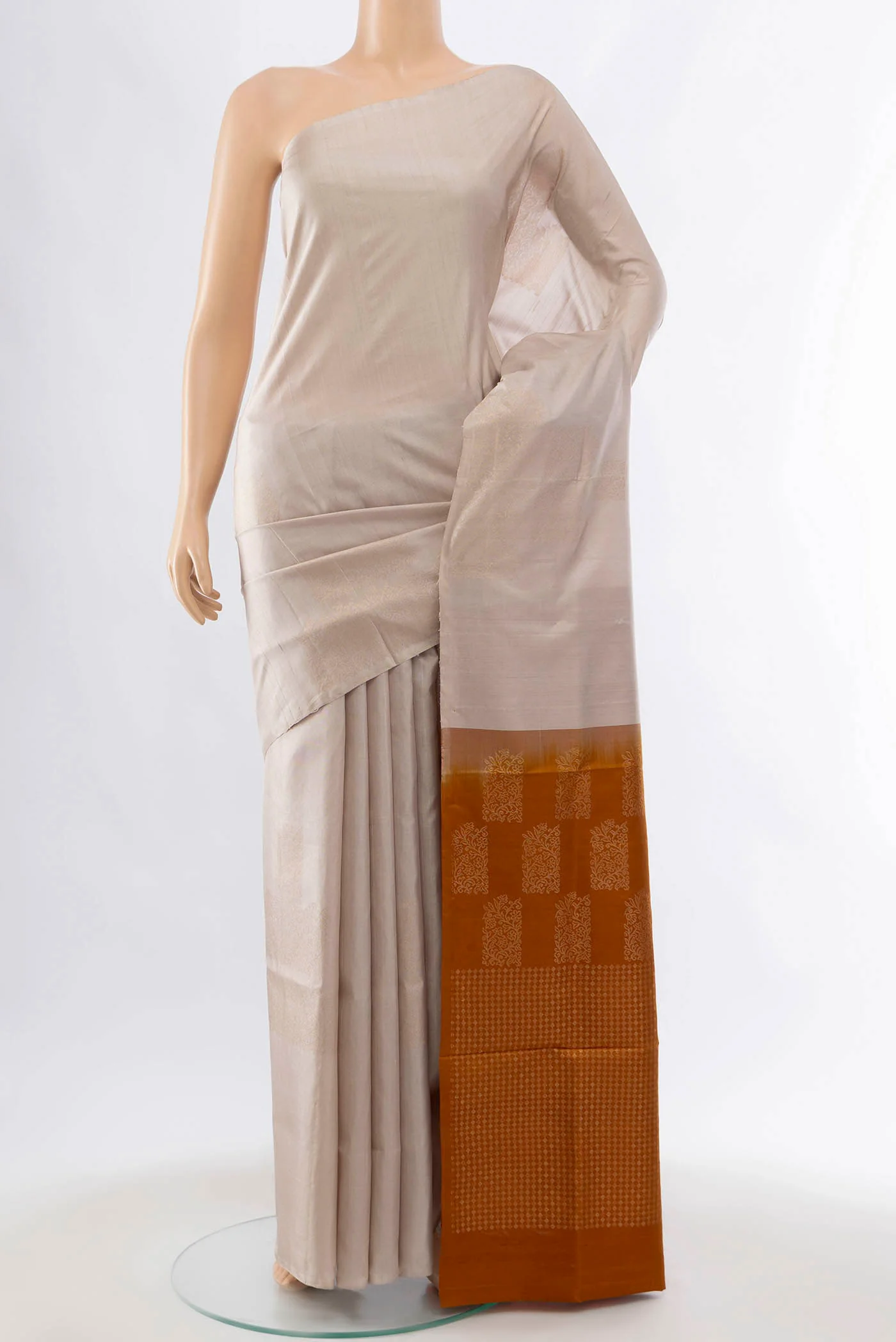 Beige Soft Silk Saree
