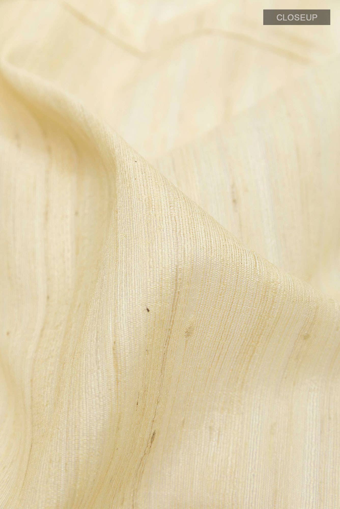 Beige Tussar Silk Saree - Image 2