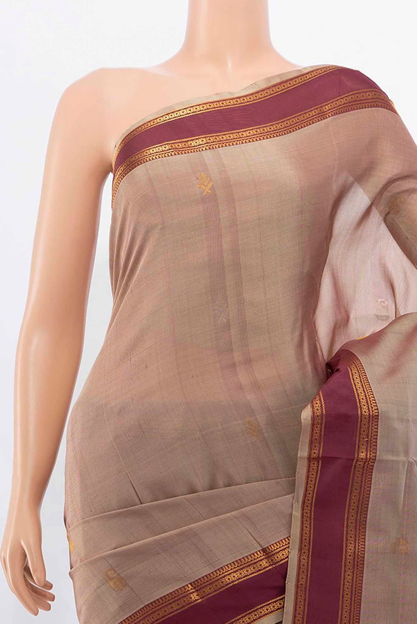 Mauve Uppada Silk Saree - Image 2