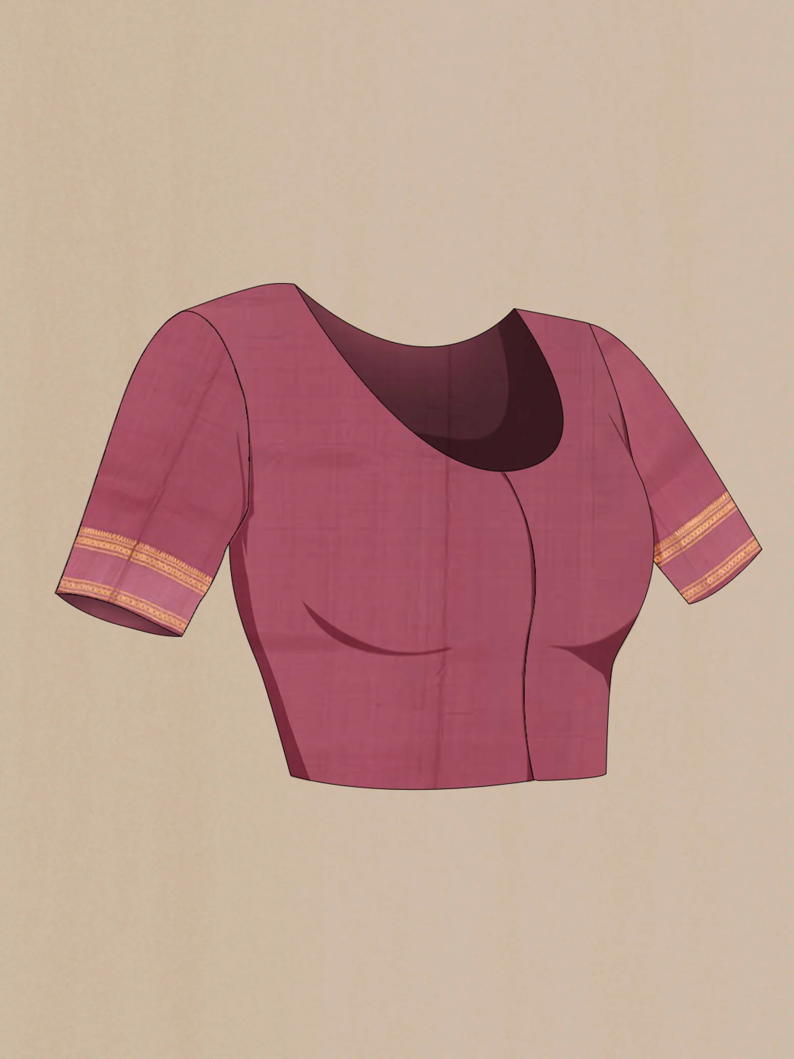 Mauve Uppada Silk Saree - Image 4