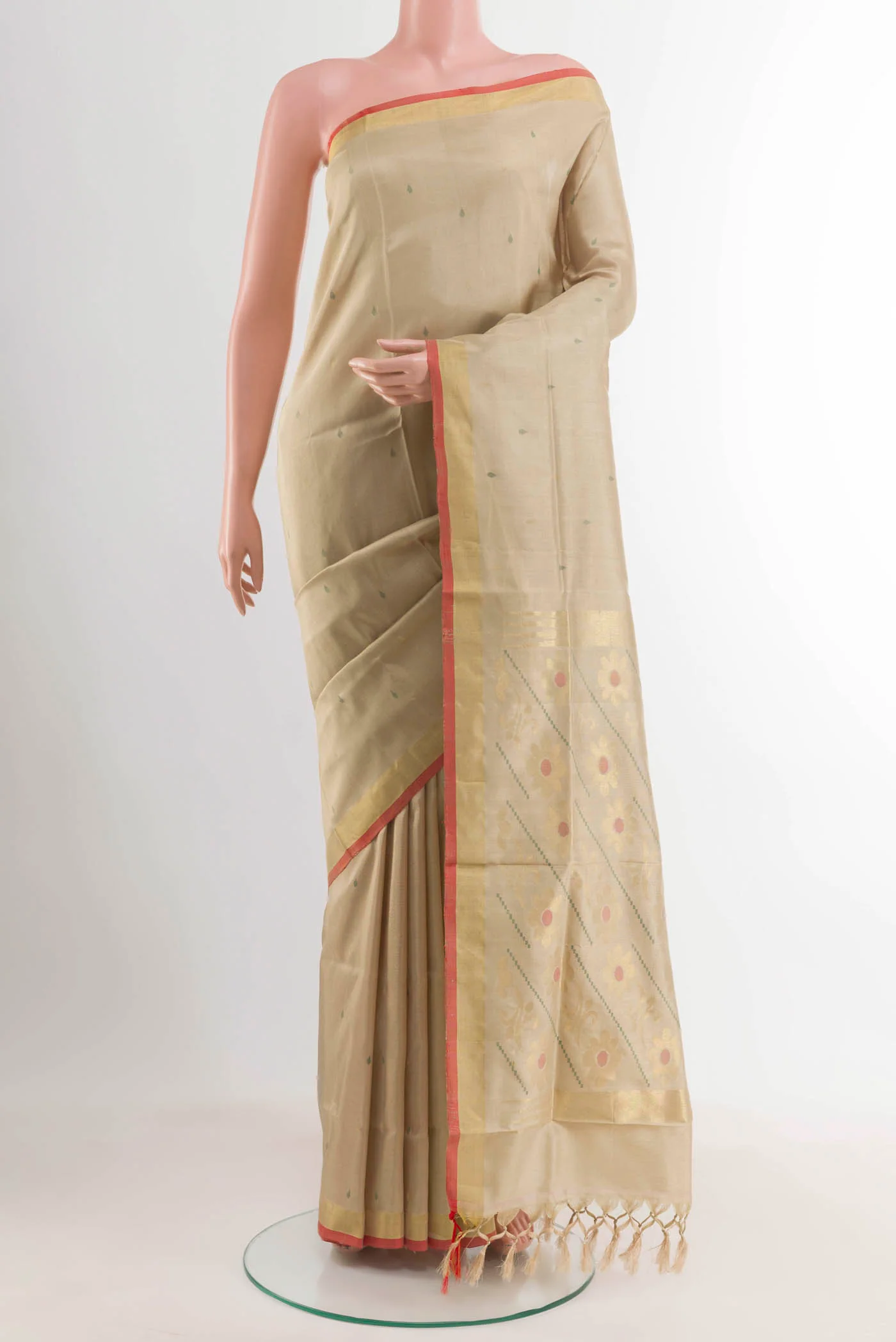 Beige Uppada Silk Saree