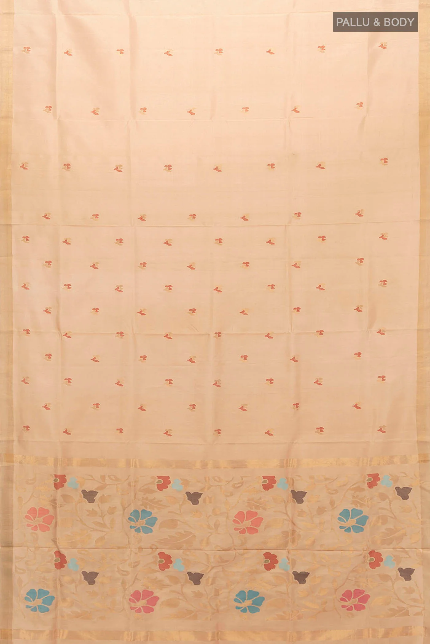 Beige Uppada Silk Saree - Image 5