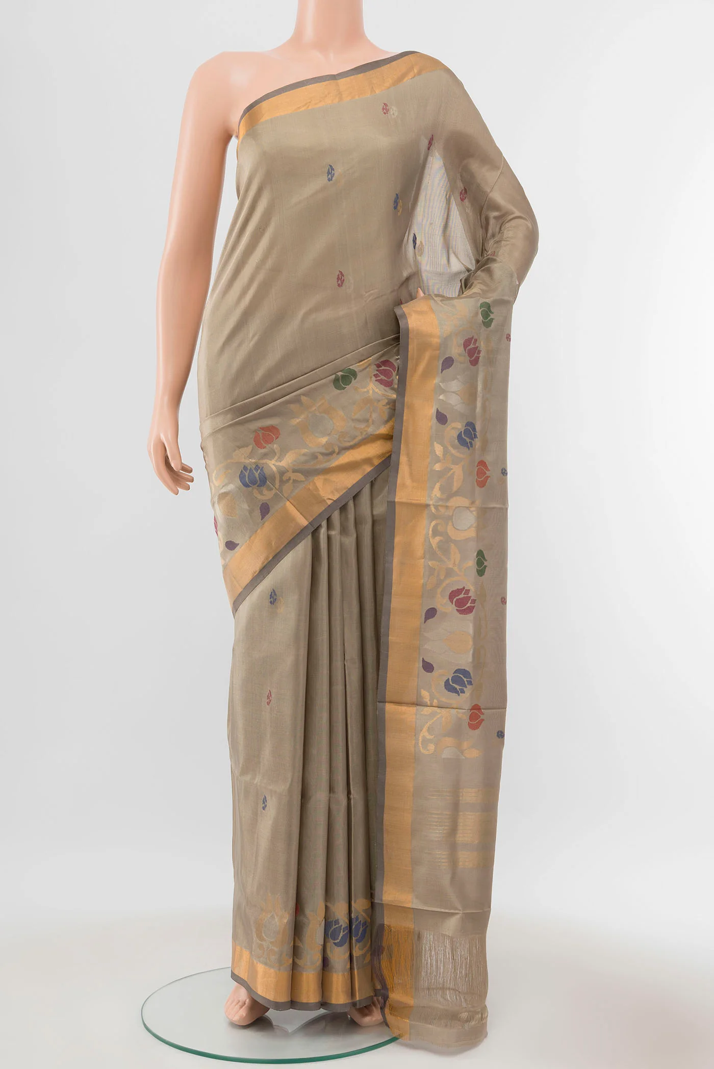 Beige Uppada Silk Saree