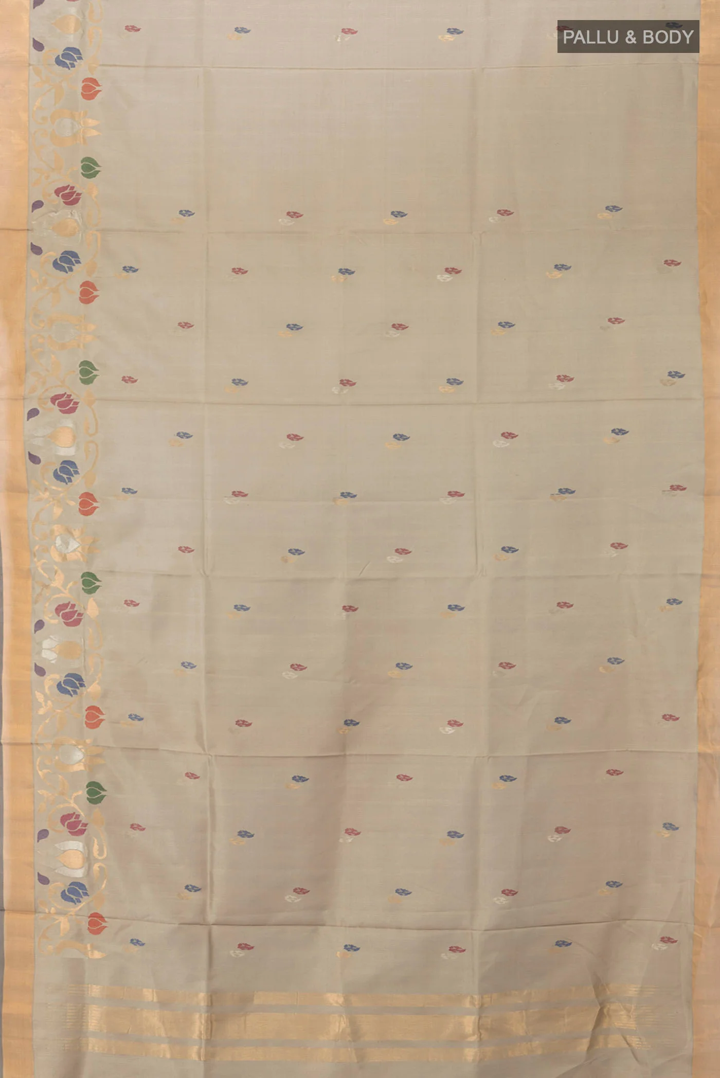 Beige Uppada Silk Saree - Image 5