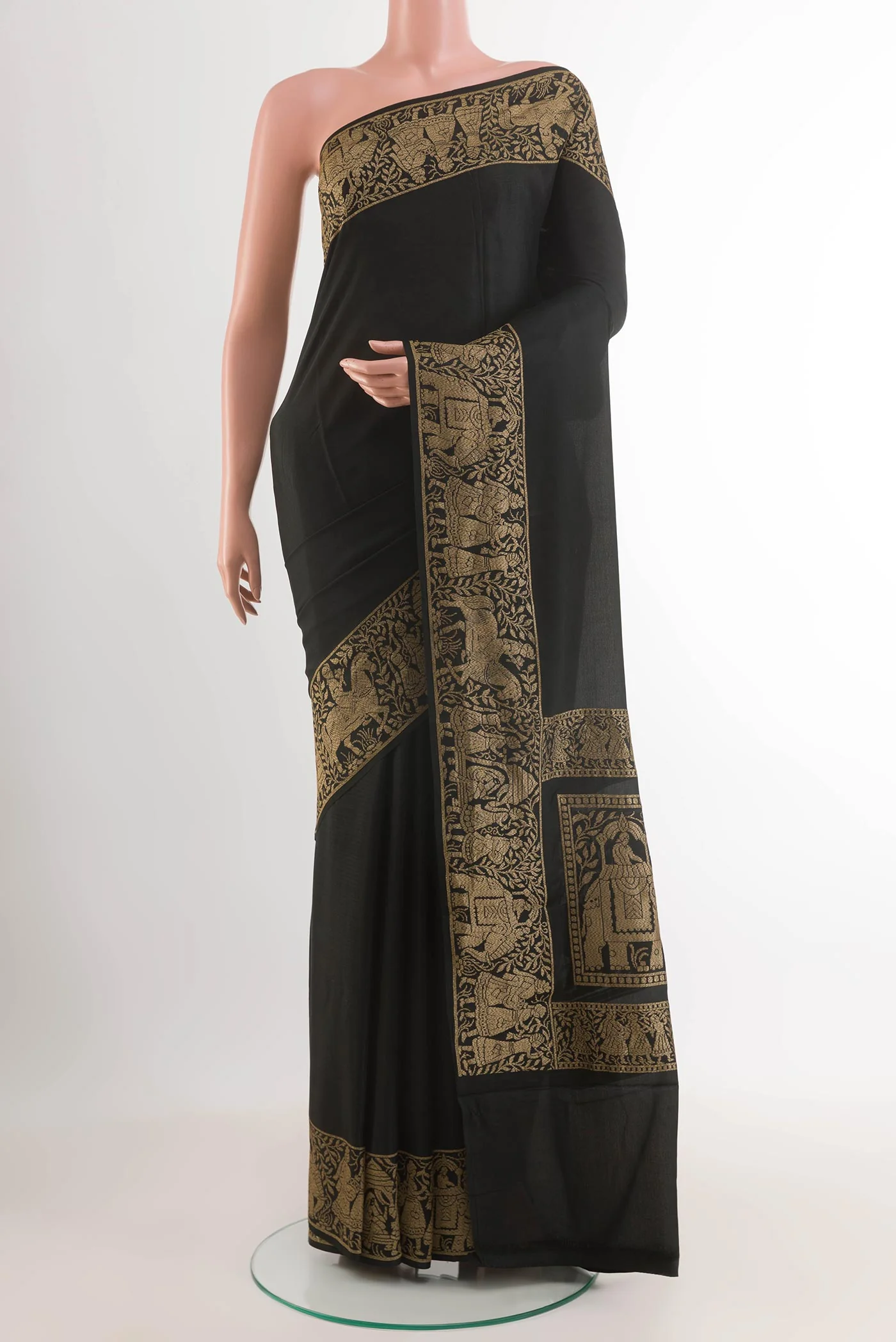 Black Banarasi Georgette Saree