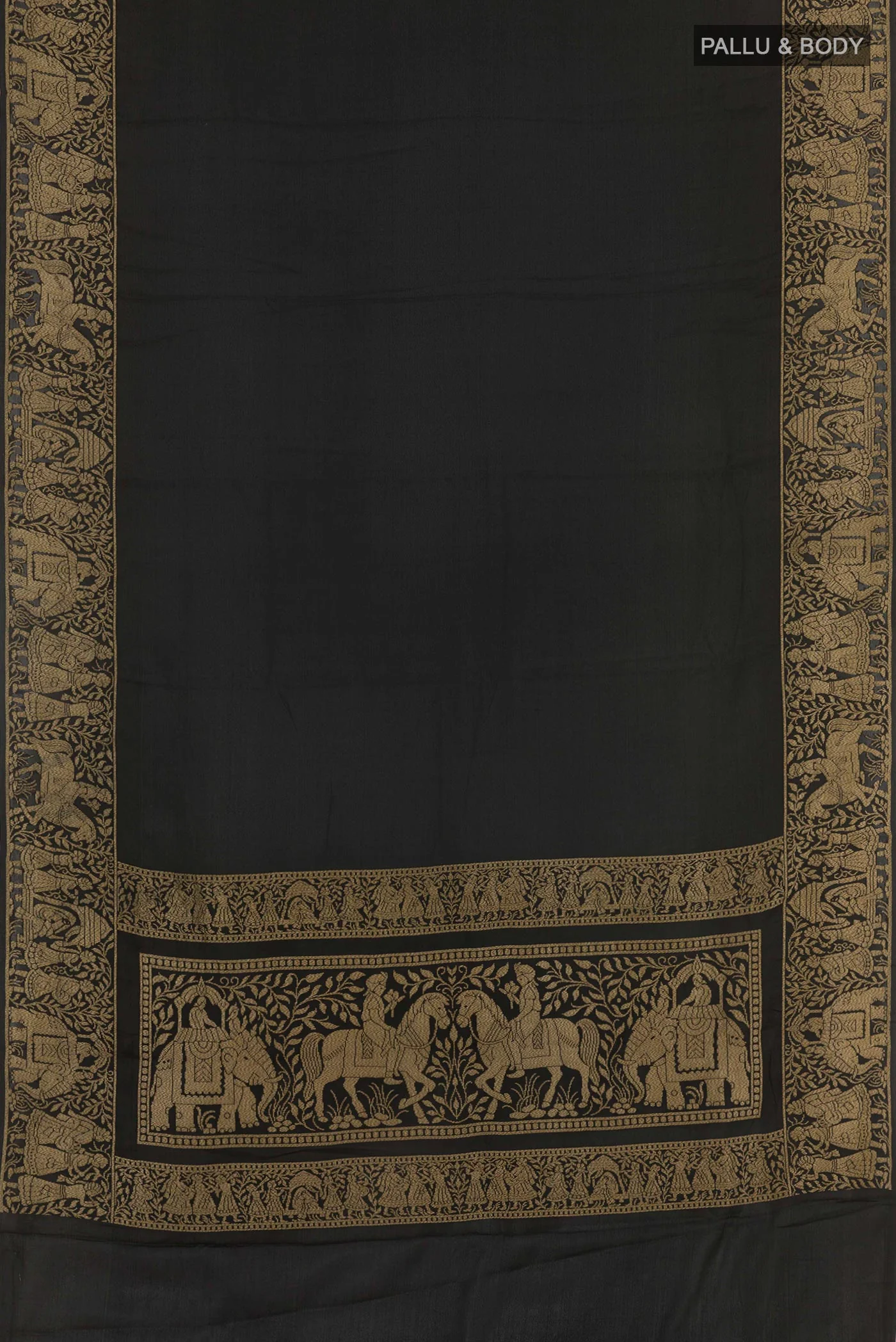 Black Banarasi Georgette Saree - Image 3