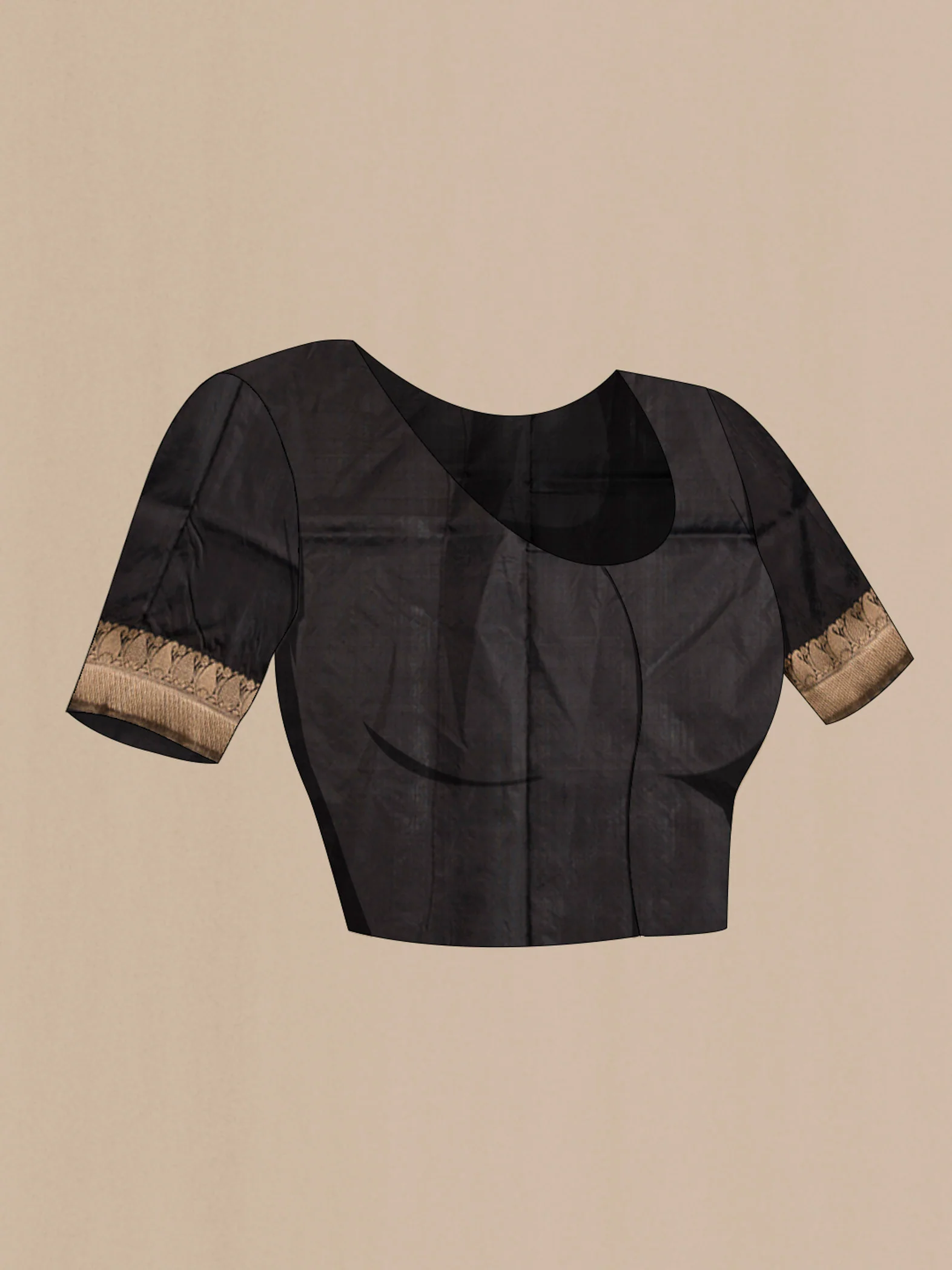 Black Banarasi Katan Silk Saree - Image 4