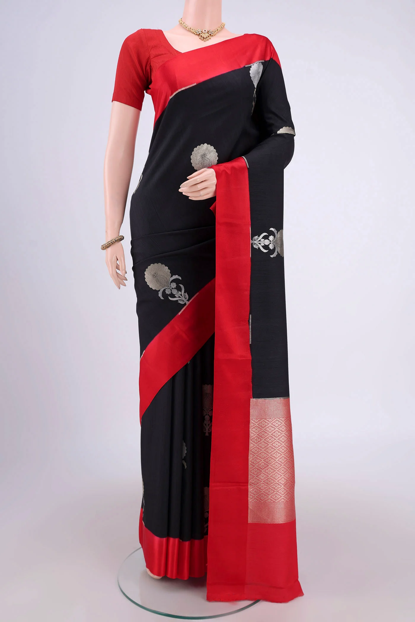 Black Banarasi Silk Saree