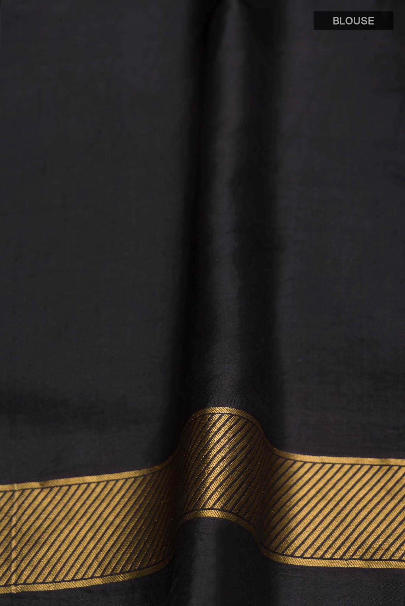 Blossom Bahar-Black Banarasi Silk Saree - Image 6