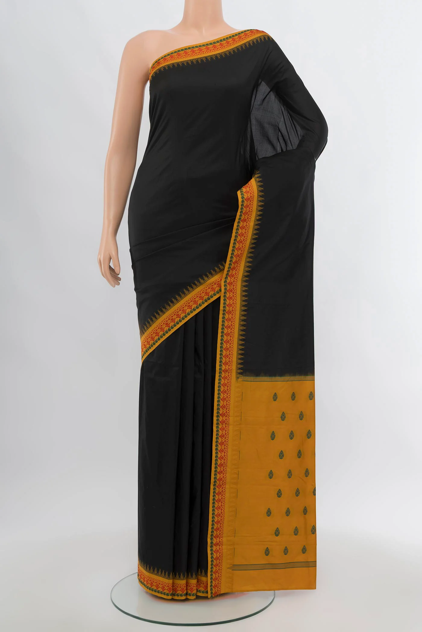 Black Bangalore Silk Saree