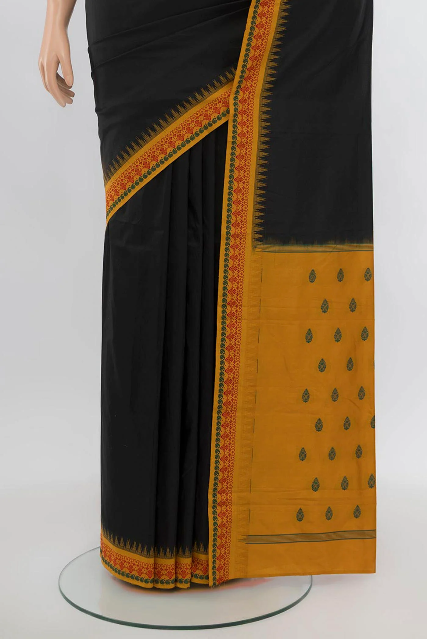 Black Bangalore Silk Saree - Image 3
