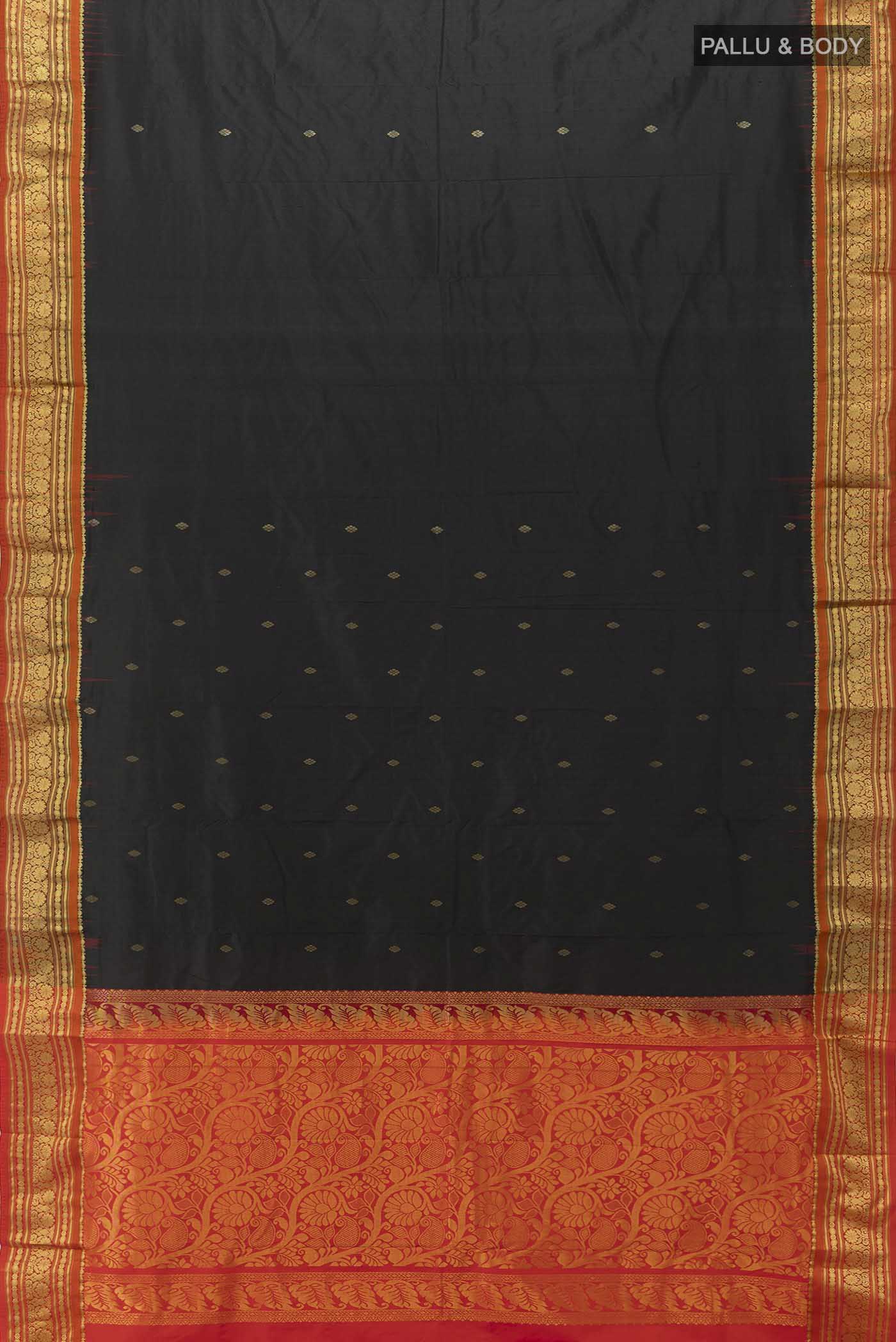 Black Bangalore Silk Saree - Image 5