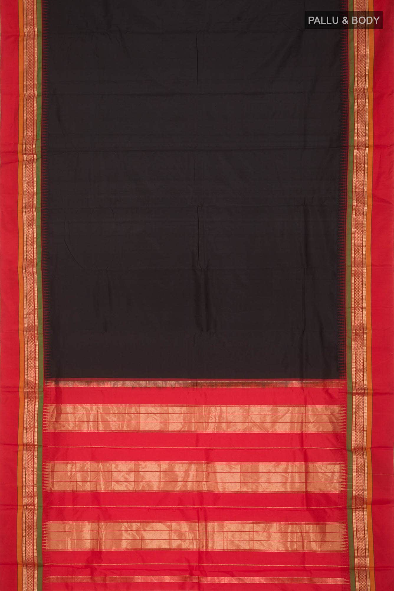 Black Bangalore Silk Saree - Image 3