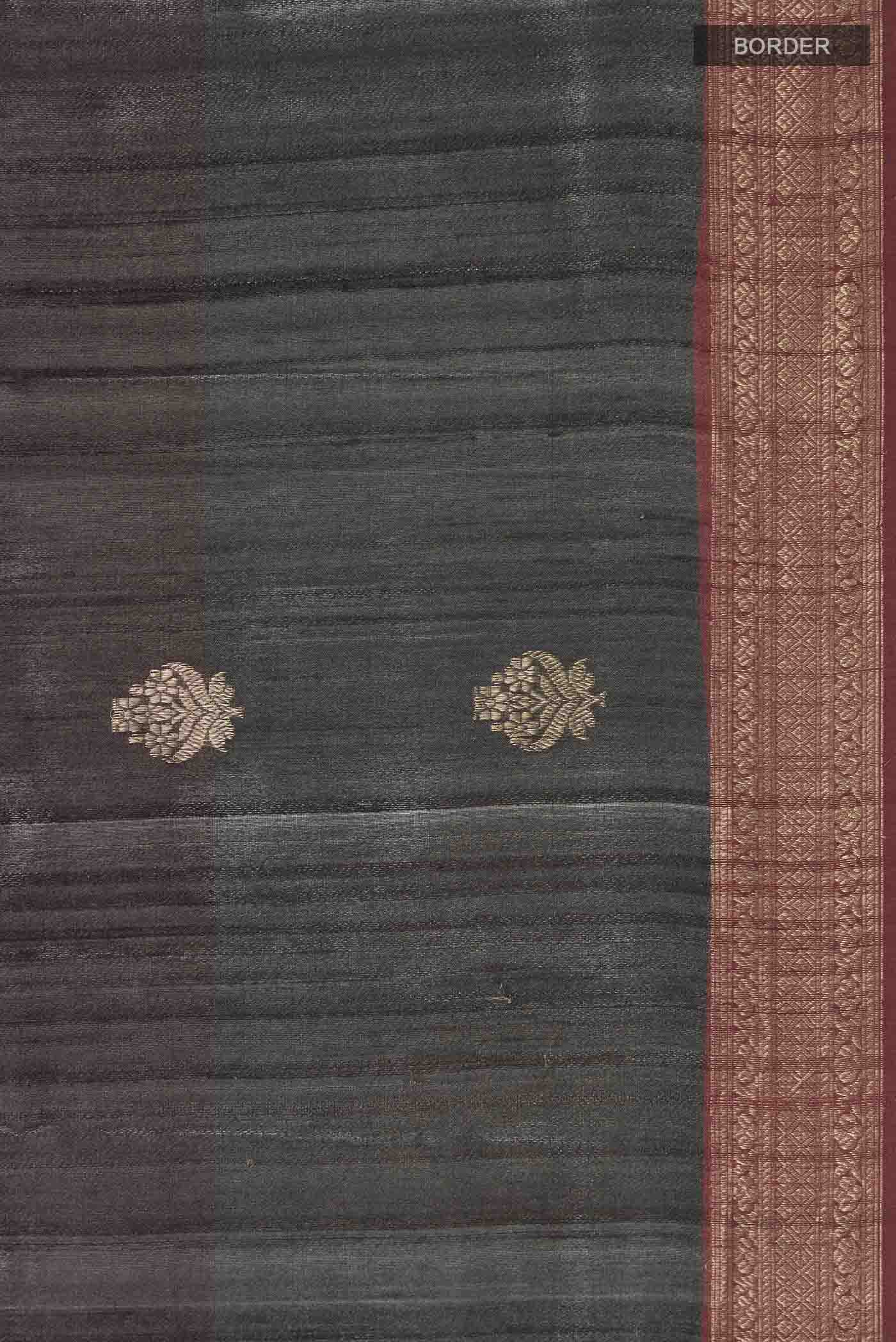 Multi Color Banarasi Tussar Silk Saree - Image 3