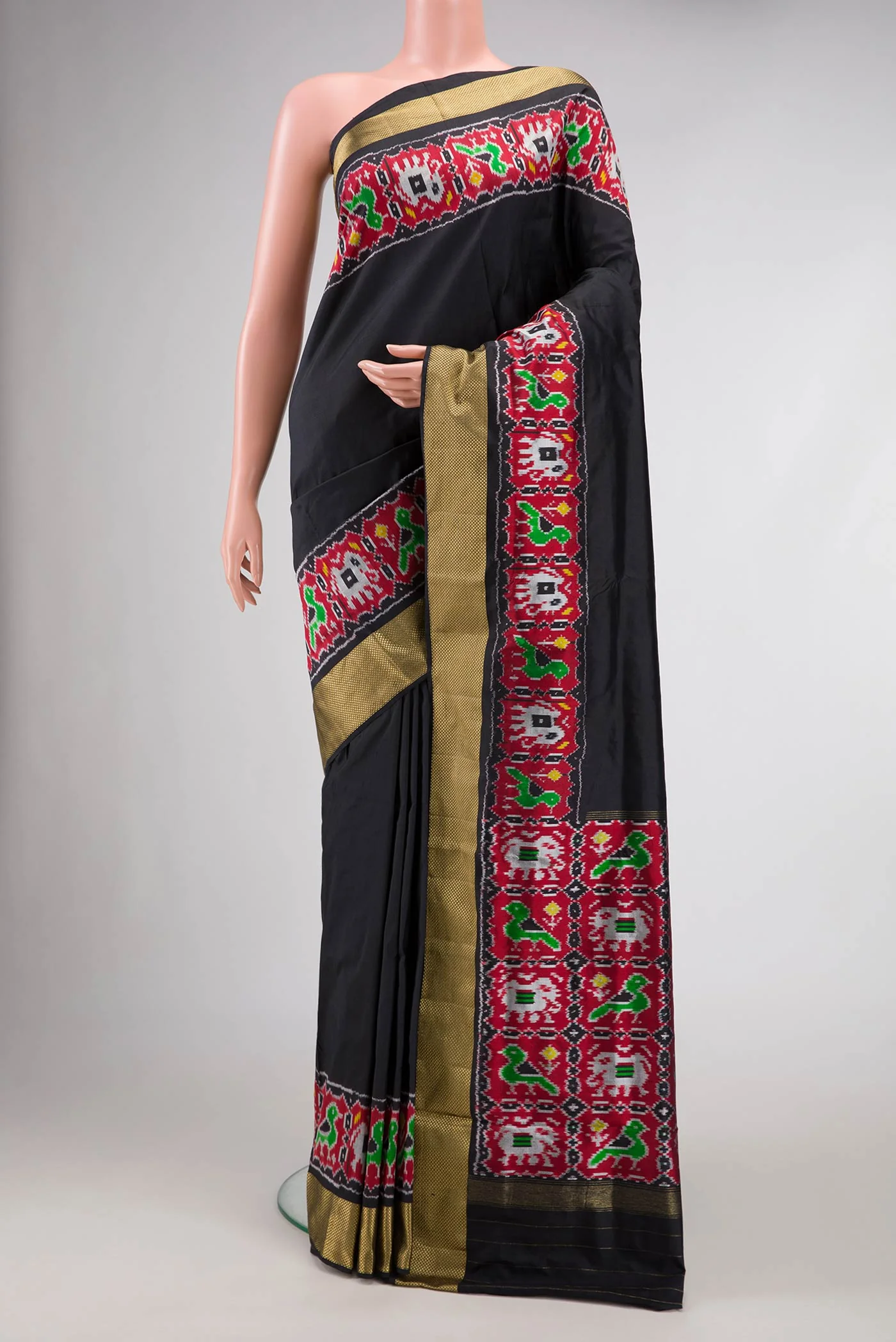 Black Pochampally Silk Saree