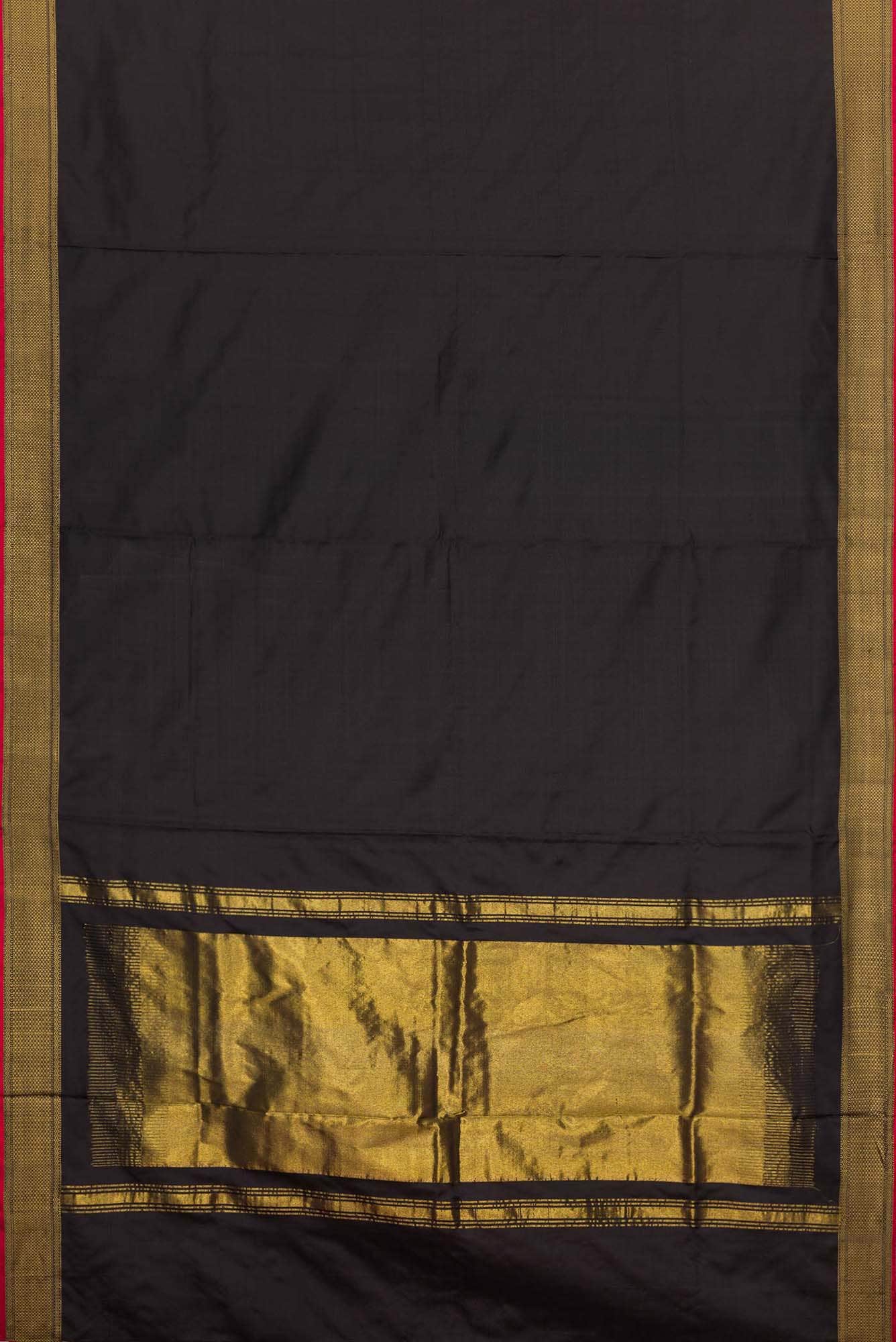 Black Dual Tone Double Ikat Saree - Image 4