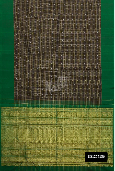 Black Dual Tone Kanchipuram Silk Saree