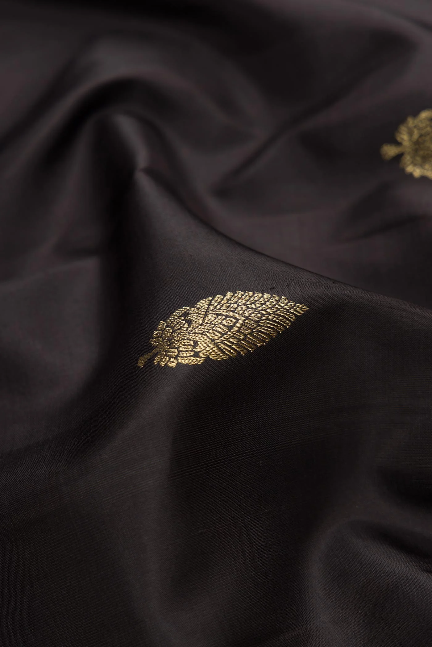 Black Kanchipuram Silk Saree - Image 2