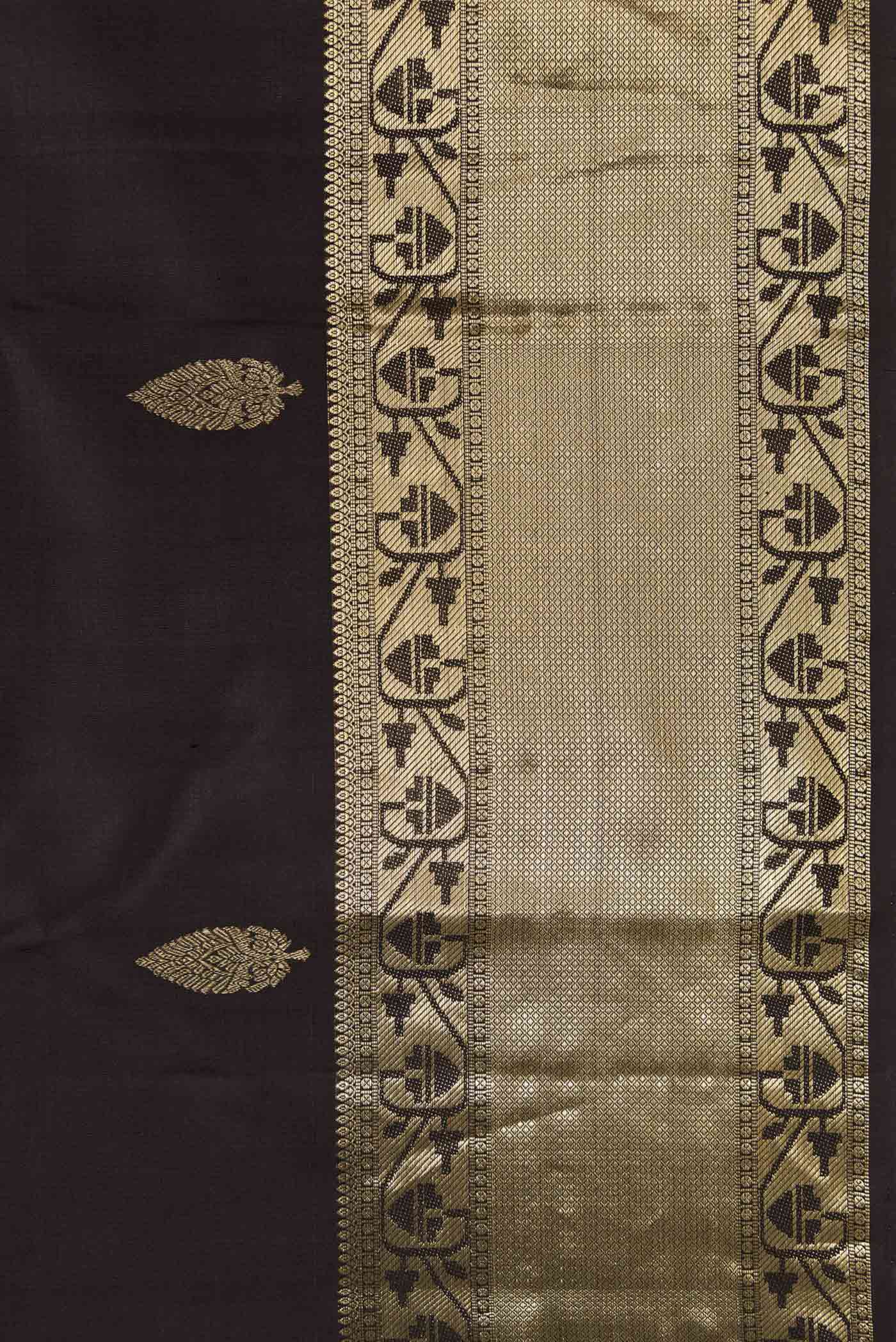Black Kanchipuram Silk Saree - Image 3