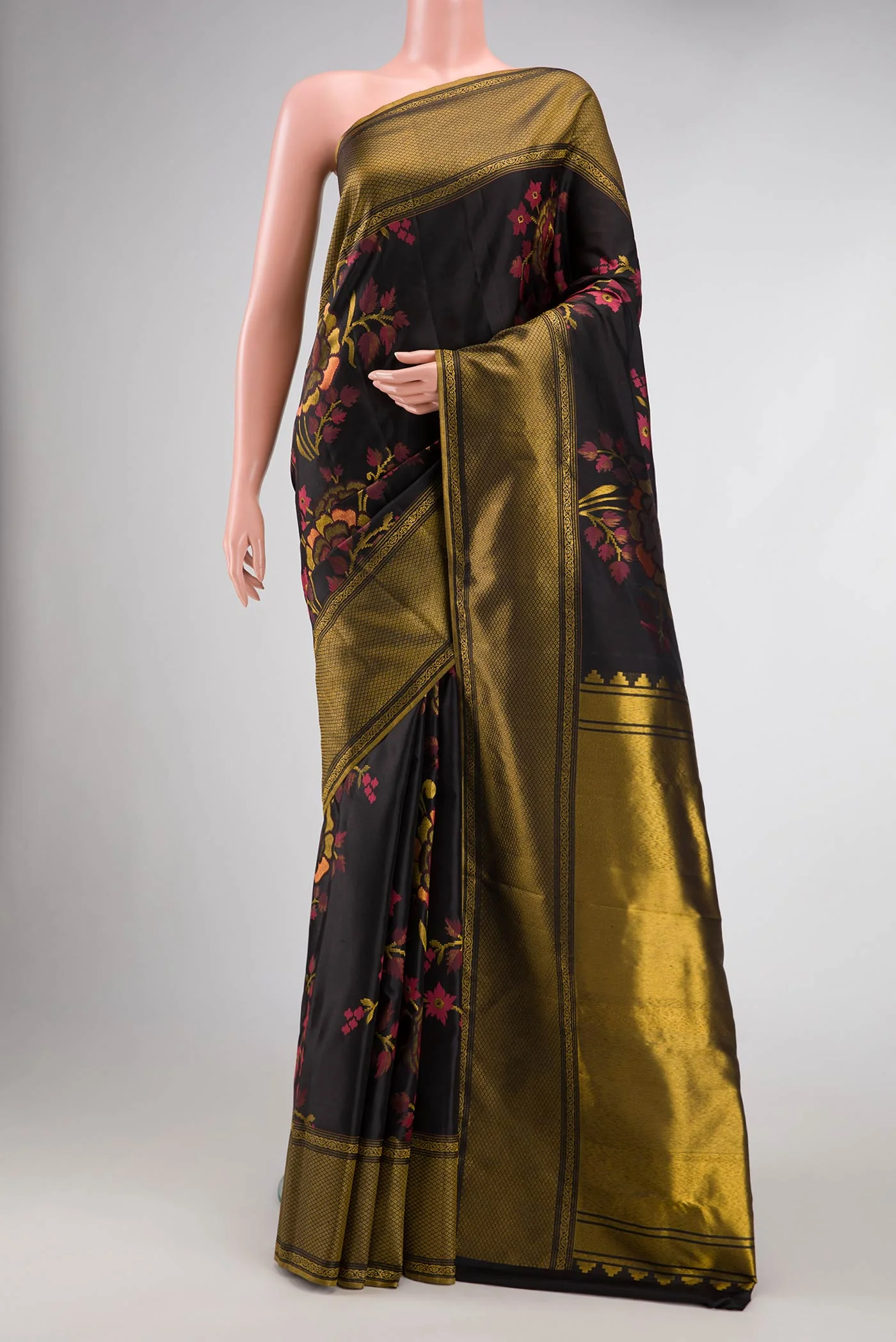 Black Kanjivaram Silk Saree