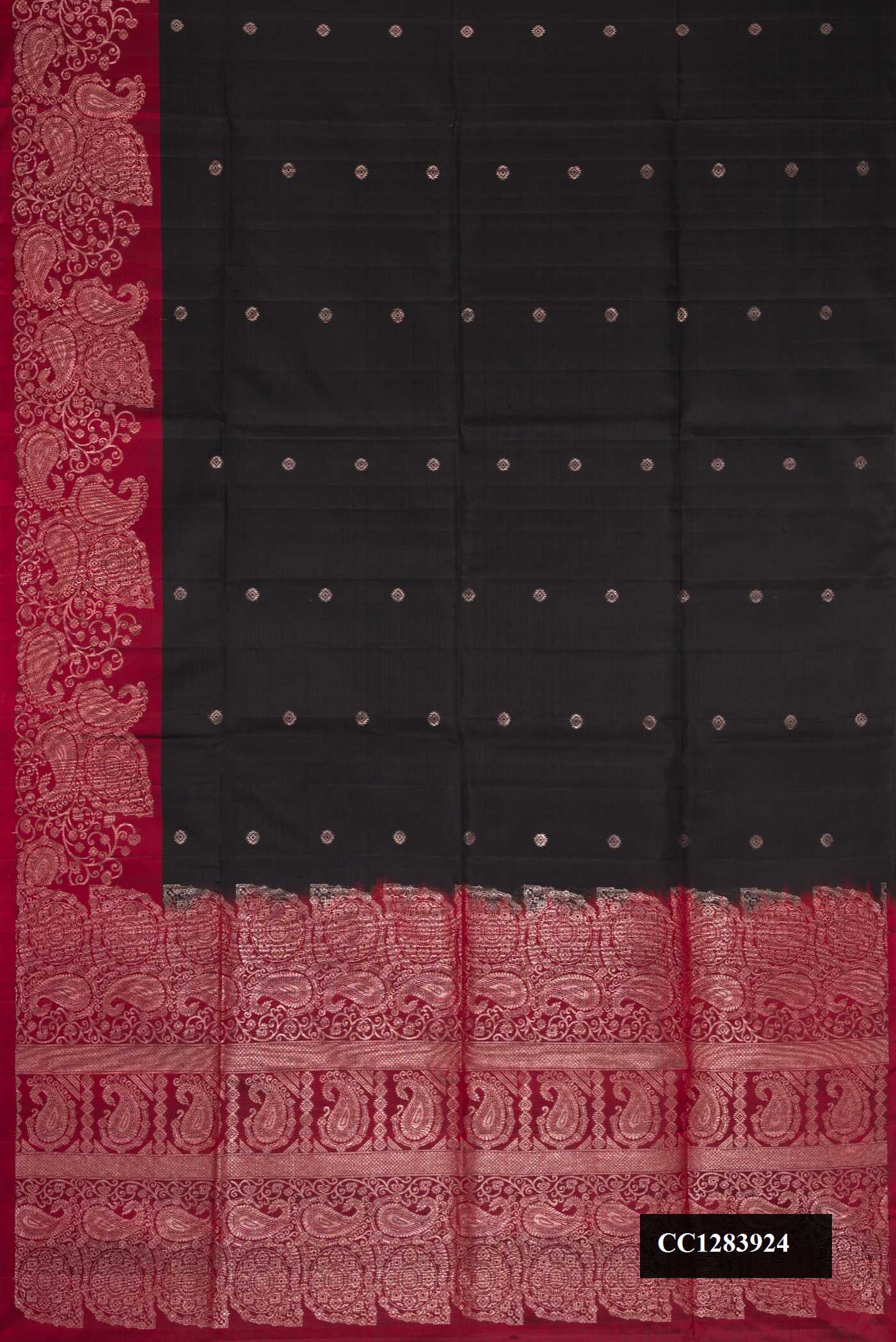 Black Dual Tone Soft Silk Saree