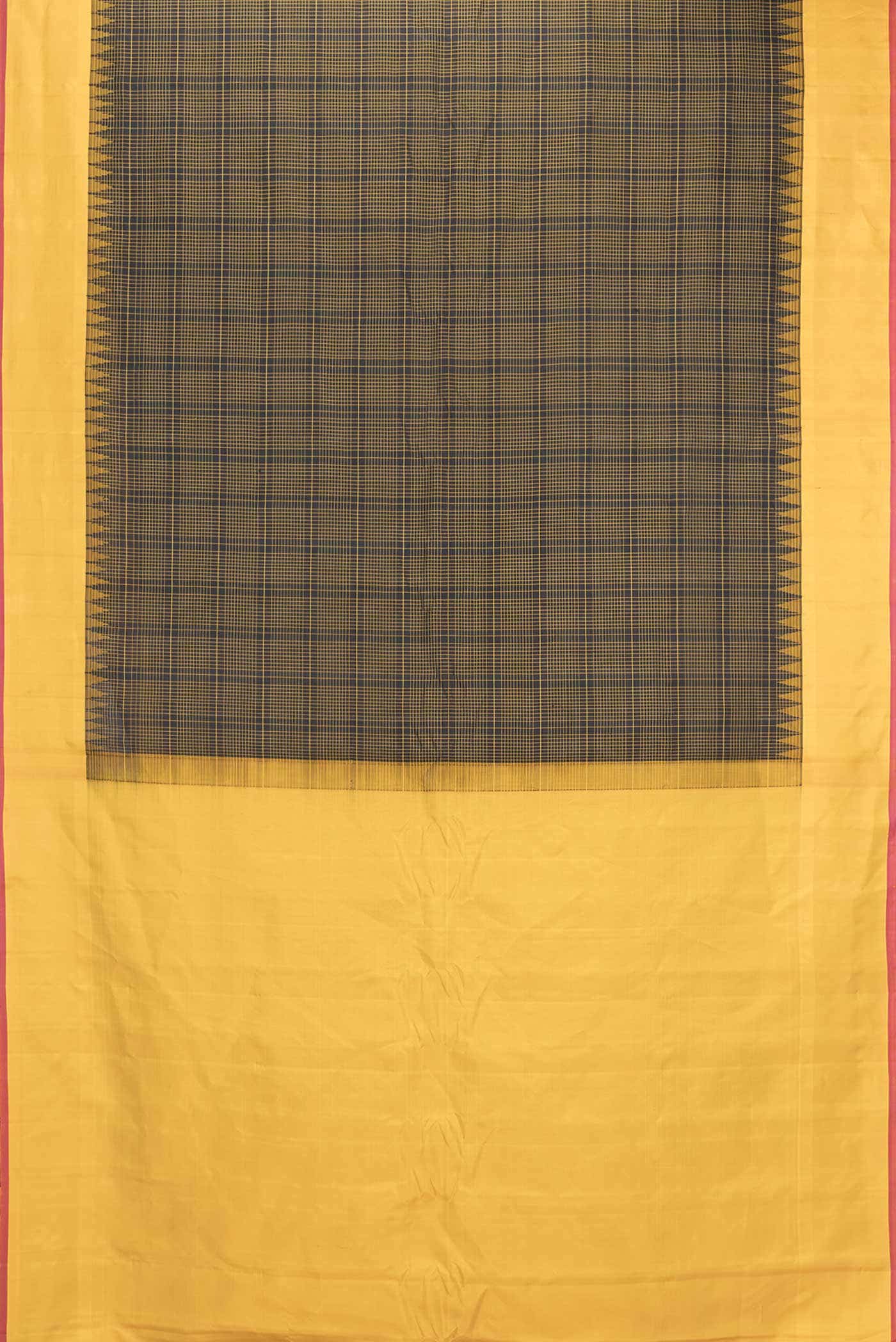 Black Gadwal Silk Saree - Image 4