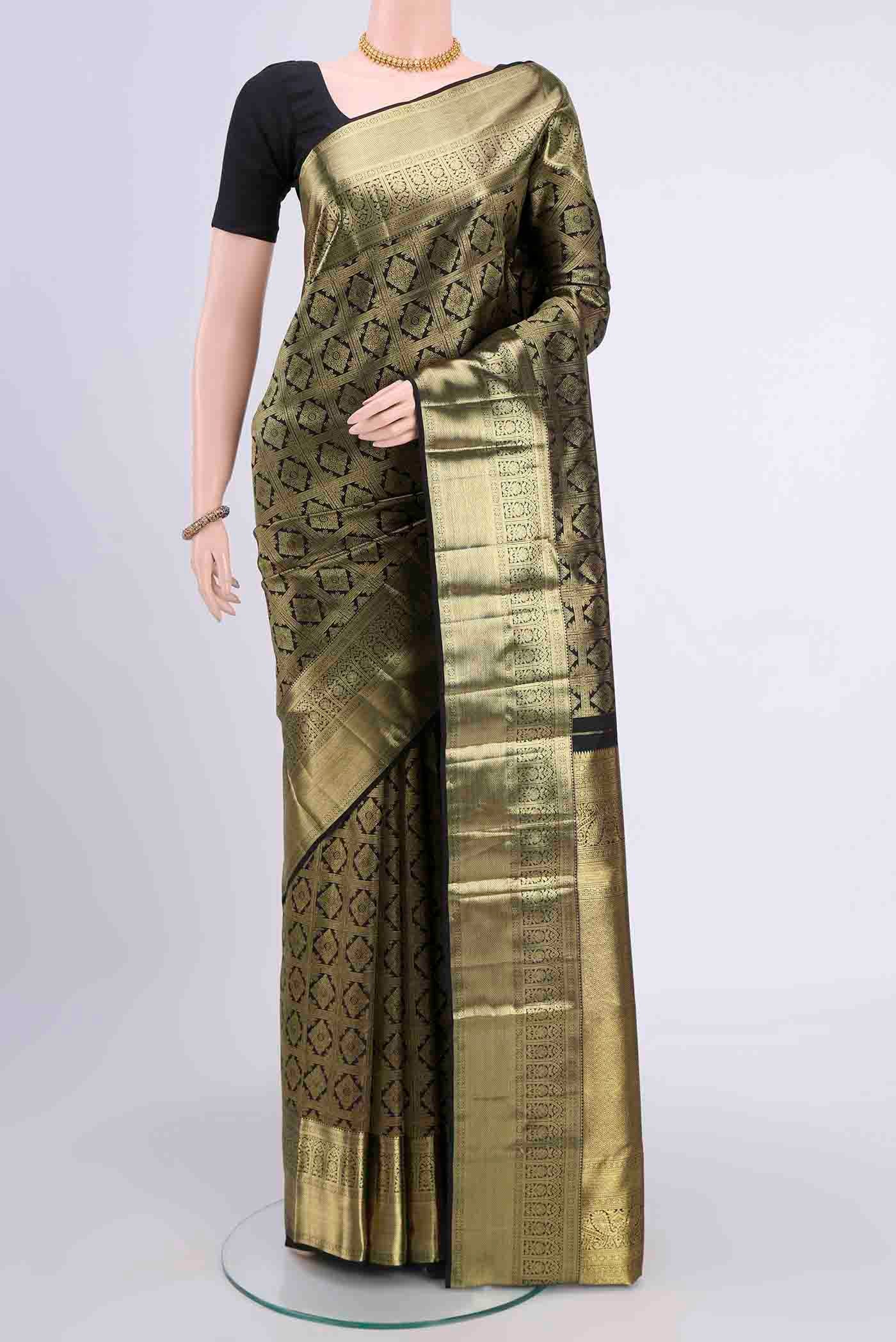 Black Kanjivaram Saree