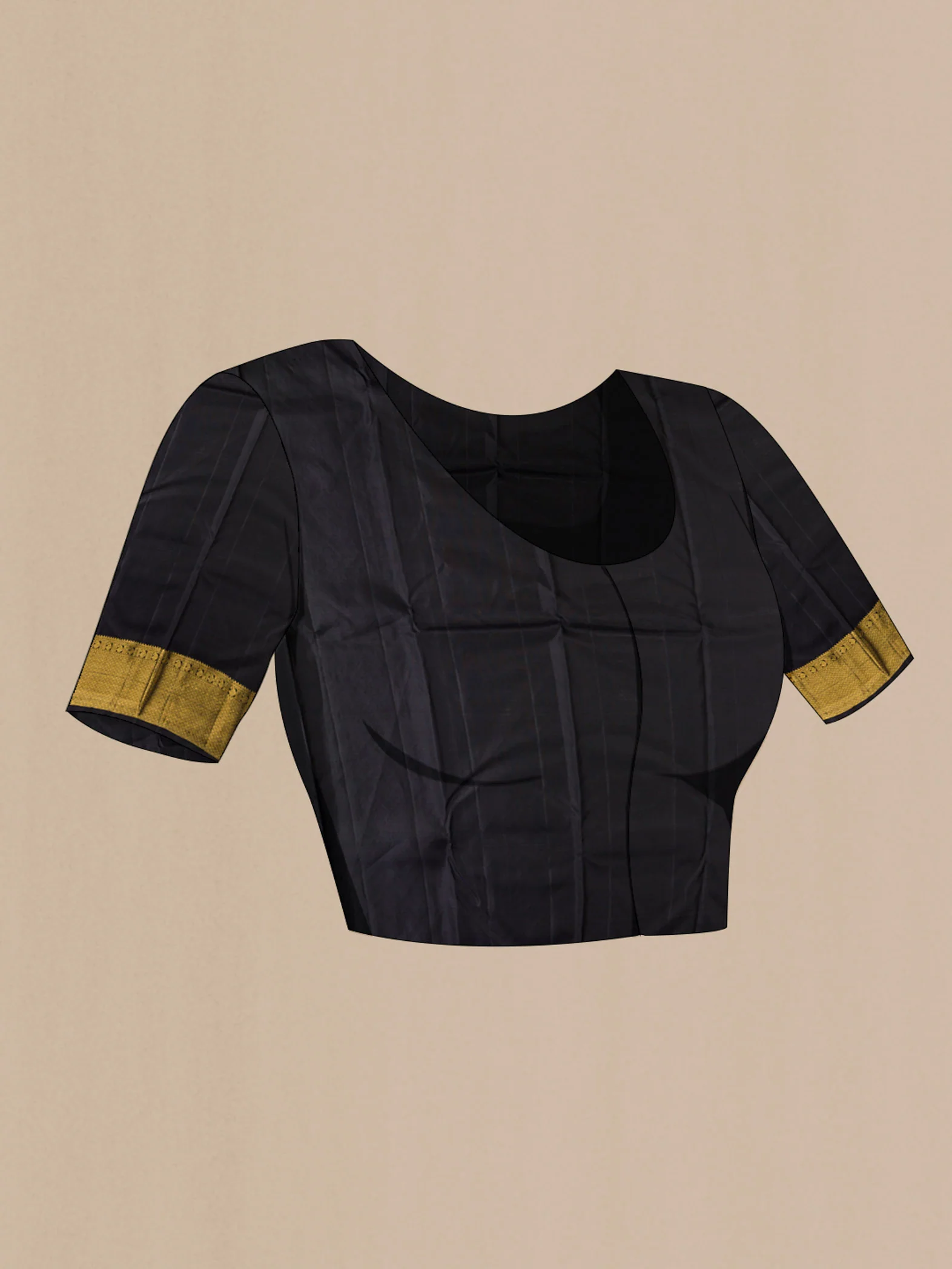 Black Kanchipuram Silk Saree - Image 5