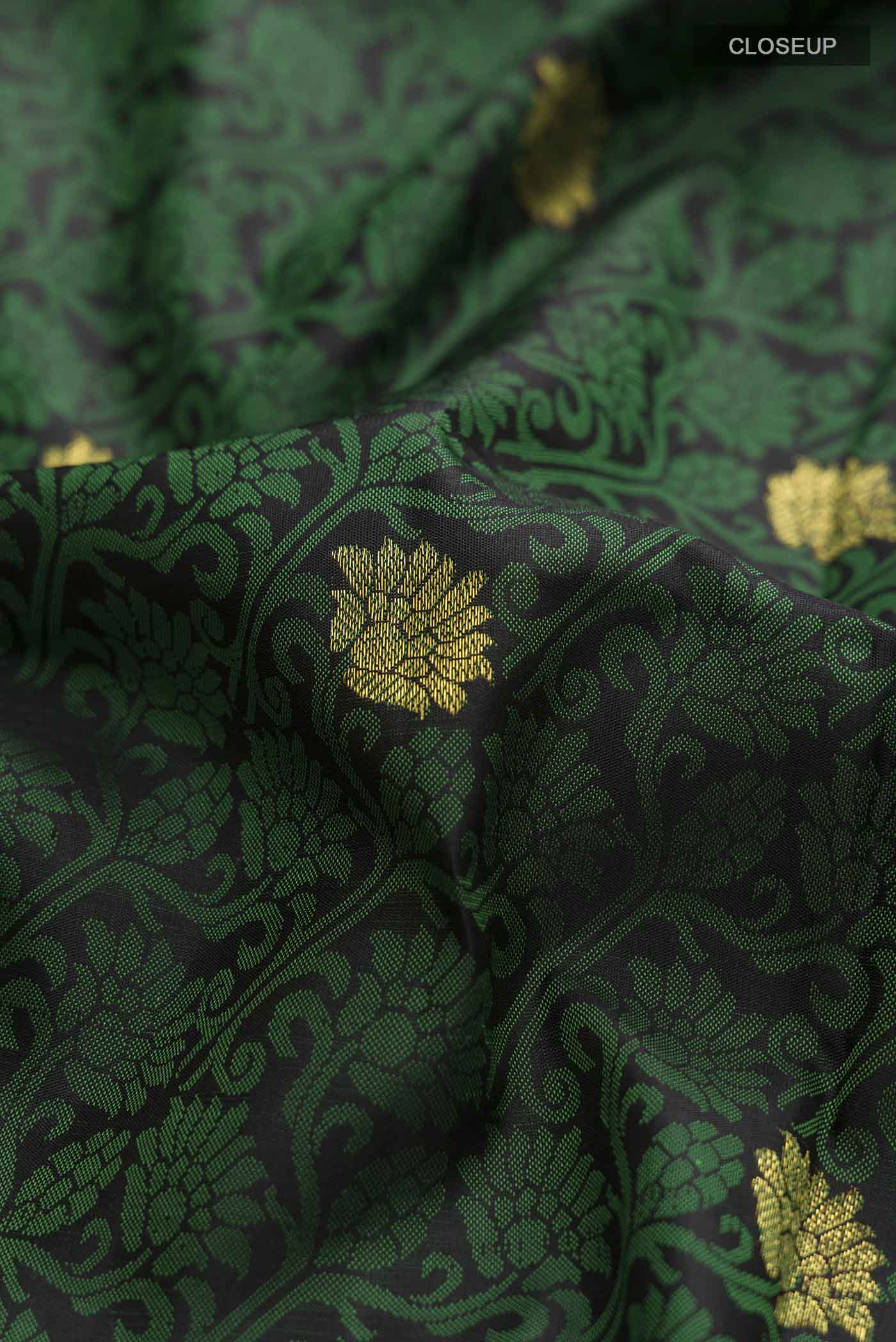Black Kanjivaram Silk Saree - Image 2
